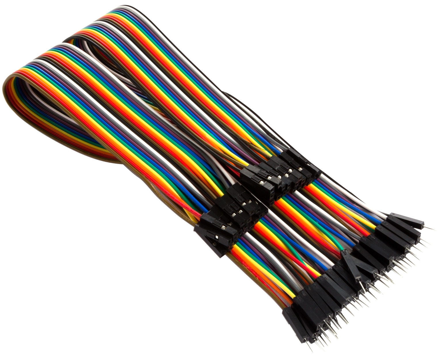 WHADDA Jumper-Kabel WPA414 (40x Drahtbrücken-Stecker - 40x Drahtbrücken-Buchse) 30 cm