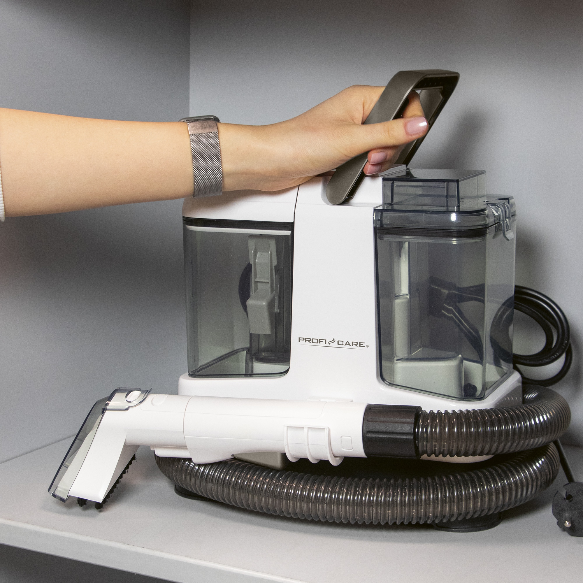 PROFICARE Polster- und Teppichreiniger PC-PTR3153, Dual Tank System, inkl. Zubehör PROFICARE Polster- und Teppichreiniger PC-PTR3153, Dual Tank System, inkl. Zubehör