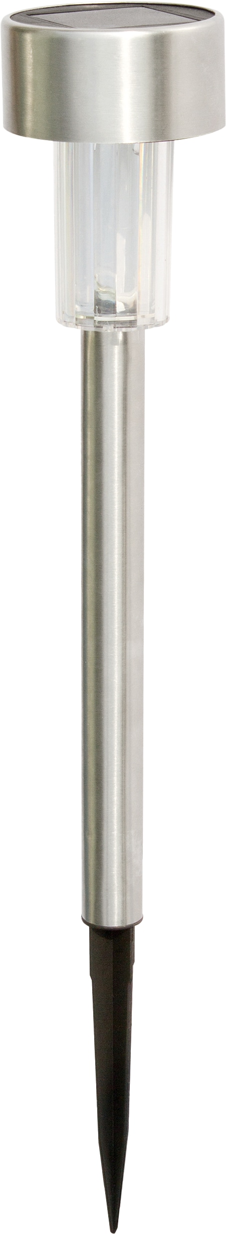 BLULAXA Solar LED-Gartenleuchte 51016, 6500K, IP44, stahlfarbig