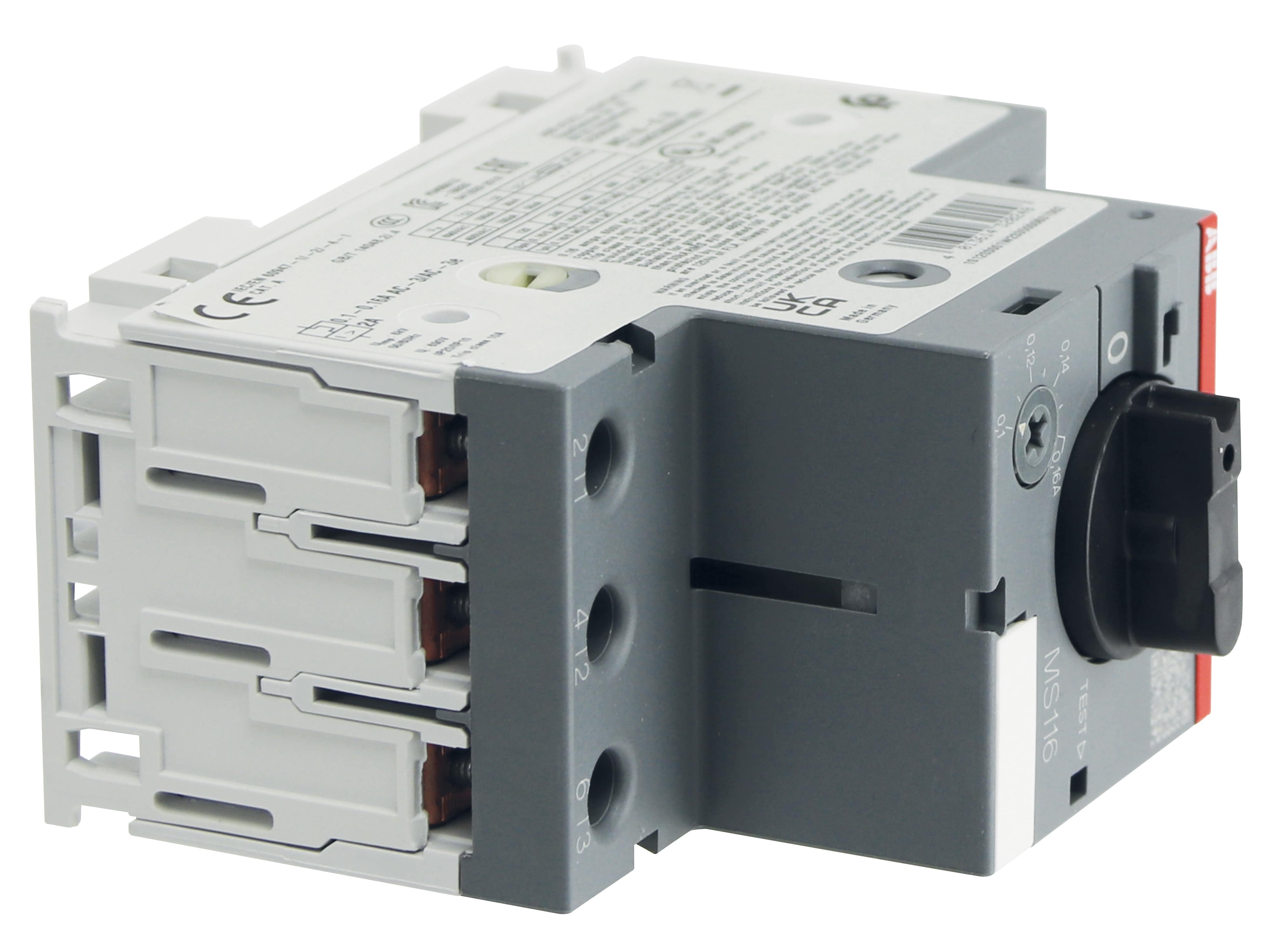 ABB Motorschutzschalter MS116-0.16, Auslöseklasse 10 A, 0.1...0.16 A