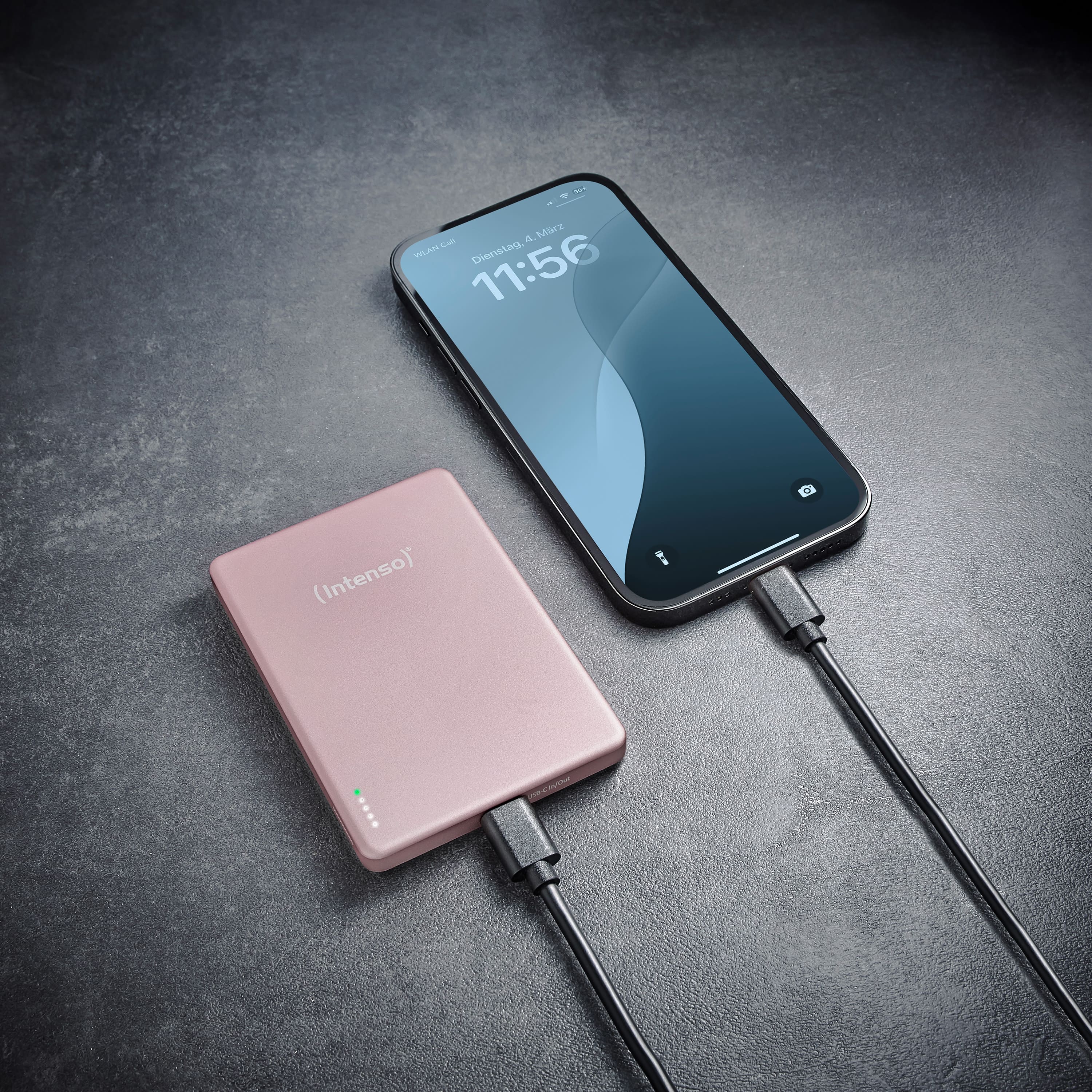 INTENSO Powerbank Magnetic Wireless, MW 5000, 5000 mAh, rose