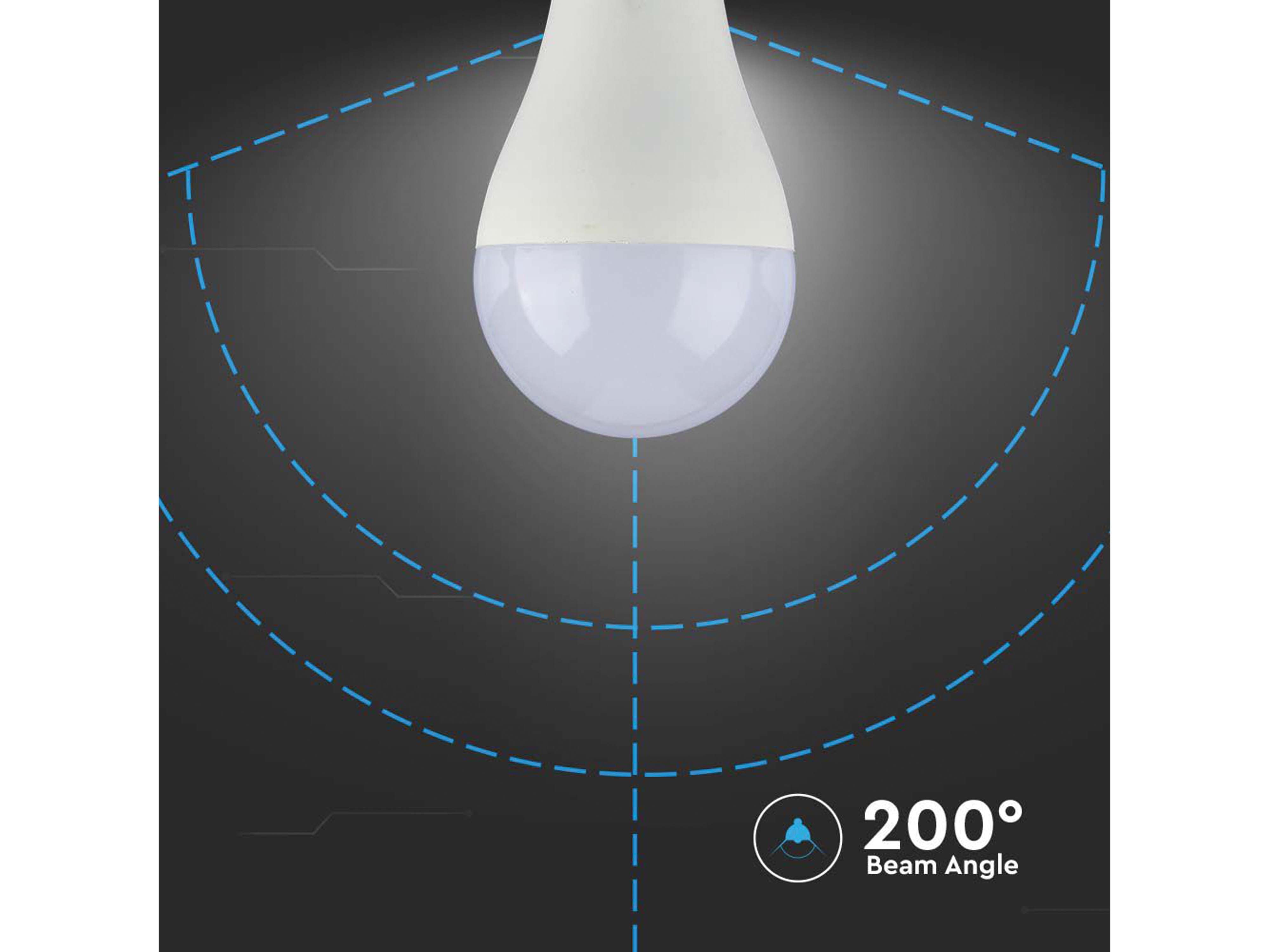 V-TAC LED-Lampe, Tropfenform, E27, EEK: F, 15W, 1521lm, 4000K, 10 Stück V-TAC LED-Lampe, Tropfenform, E27, EEK: F, 15W, 1521lm, 4000K, 10 Stück