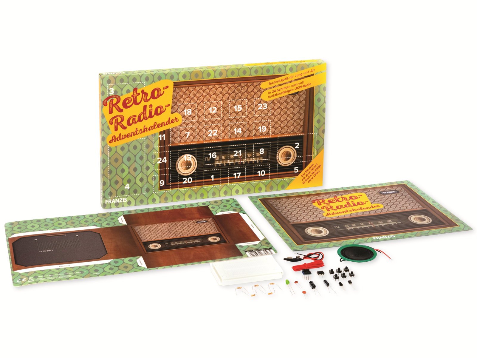 FRANZIS Adventskalender, 67078, Retro Radio Adventskalender FRANZIS Adventskalender, 67078, Retro Radio Adventskalender