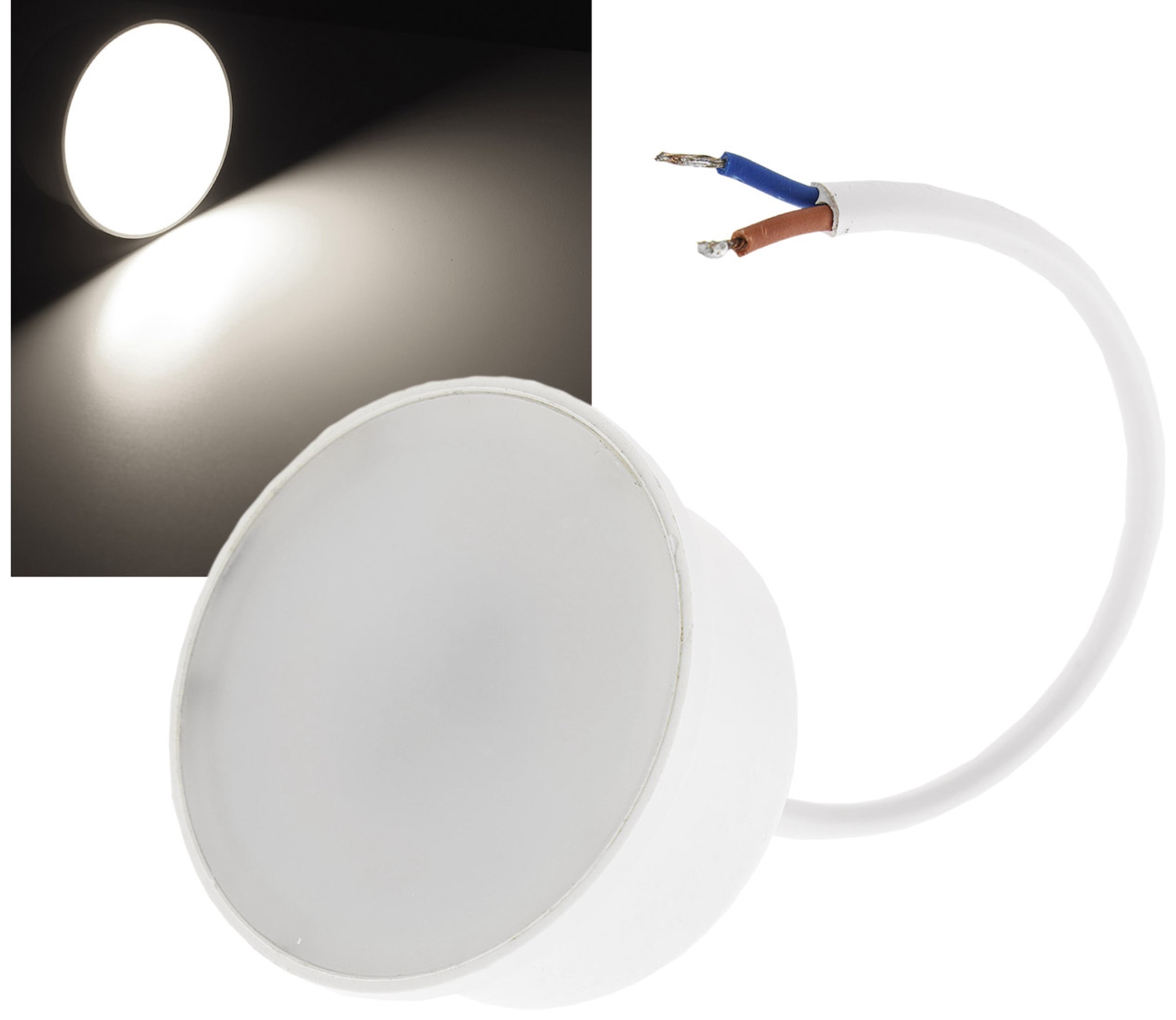 CHILITEC LED-Modul "Piatto W5“ für Einbauleuchten, 5W, 400lm, EEK: F, 4200K, Ø 50 mm CHILITEC LED-Modul "Piatto W5“ für Einbauleuchten, 5W, 400lm, EEK: F, 4200K, Ø 50 mm
