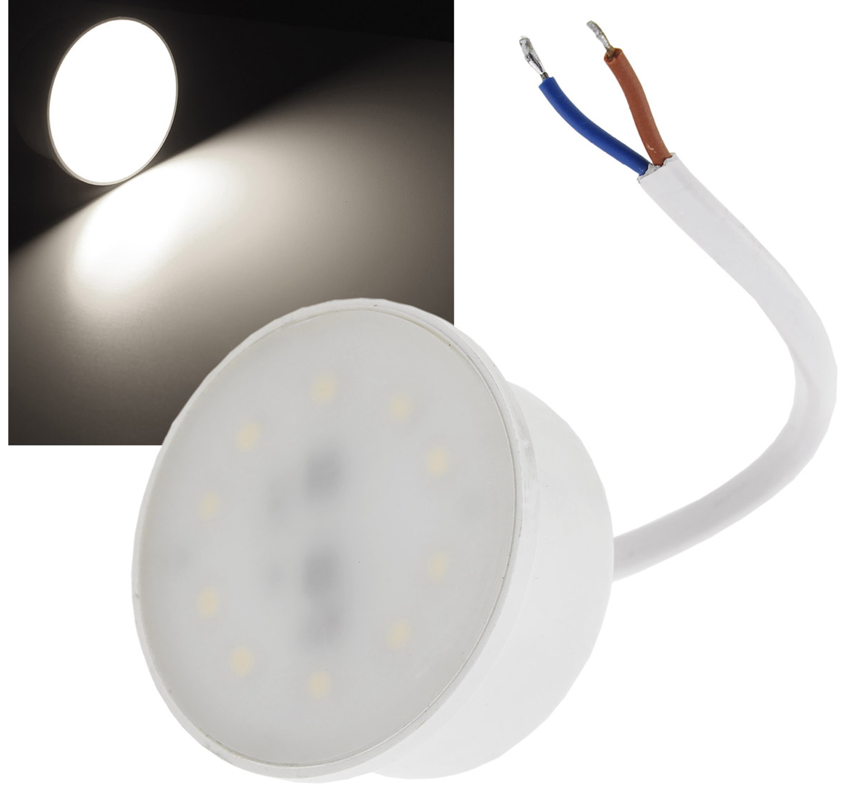 CHILITEC LED-Modul "Piatto W3" für Einbauleuchten, 3W, 250lm, EEK: F, 4200K, Ø 50 mm