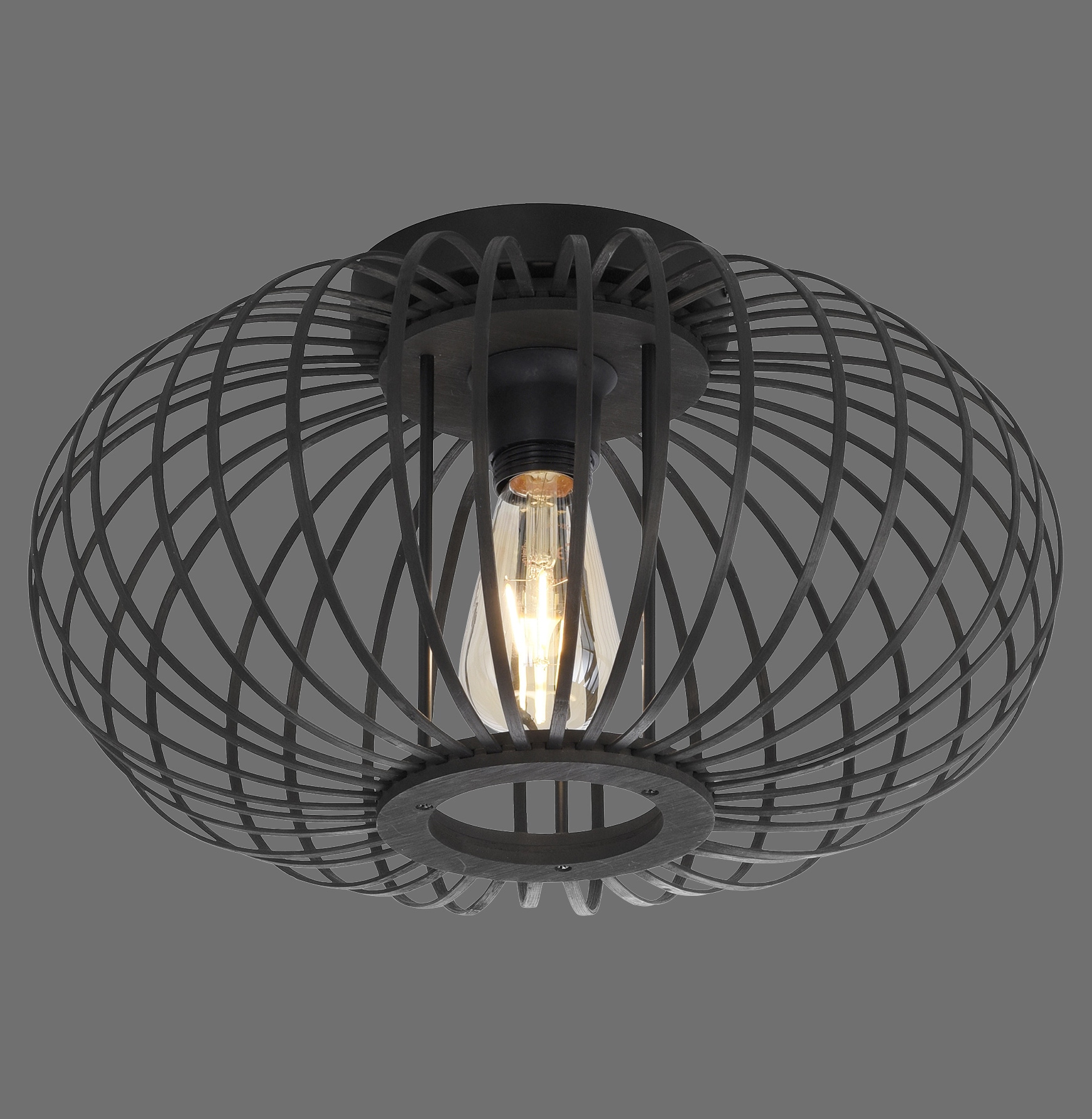 JUST LIGHT Deckenleuchte 11410-18 schwarz, für 1 x E27, max. 40W