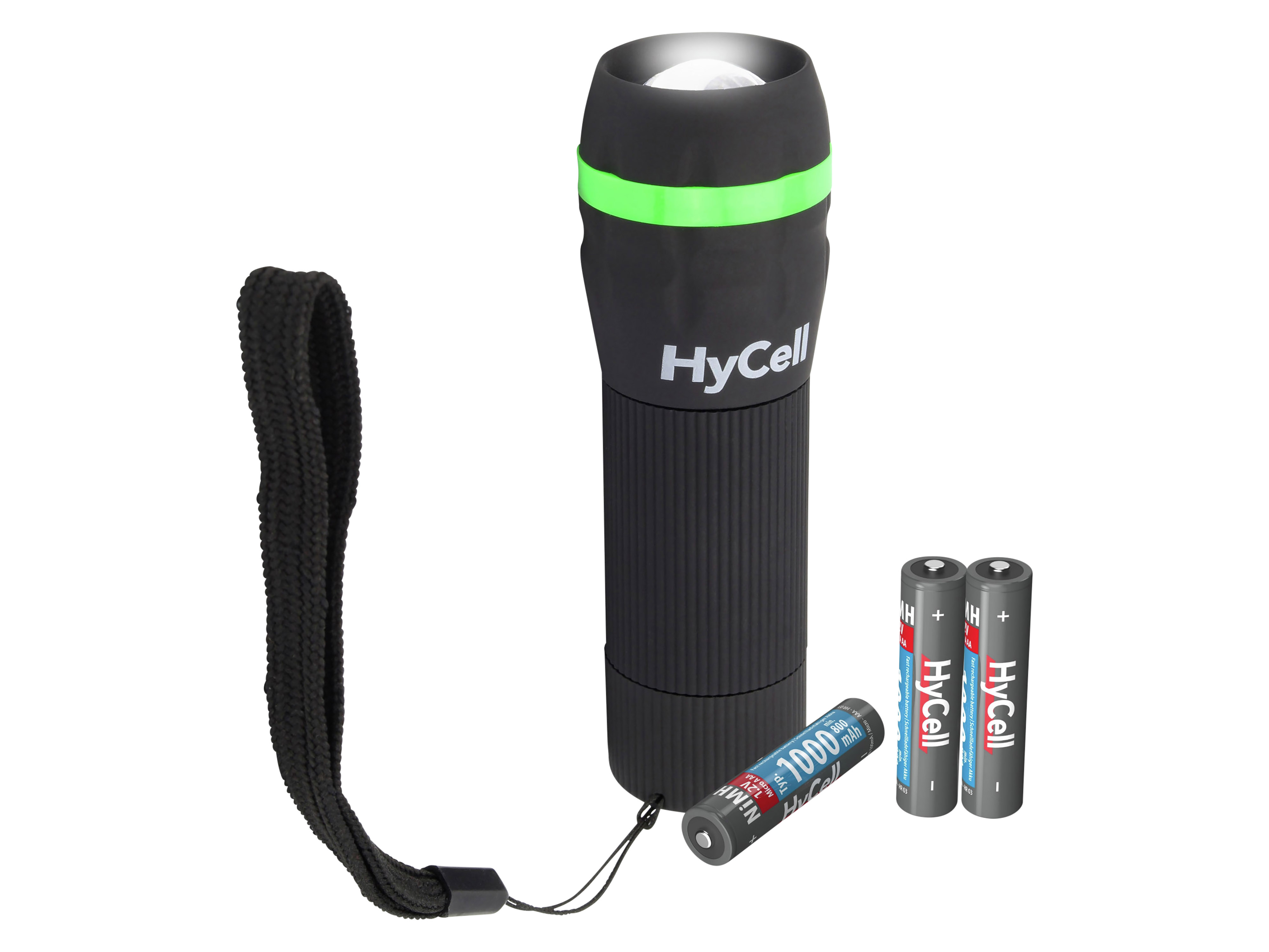 HYCELL LED-Taschenlampe Zoom, Kunststoff, 1W, 55 lm, batteriebetrieben HYCELL LED-Taschenlampe Zoom, Kunststoff, 1W, 55 lm, batteriebetrieben