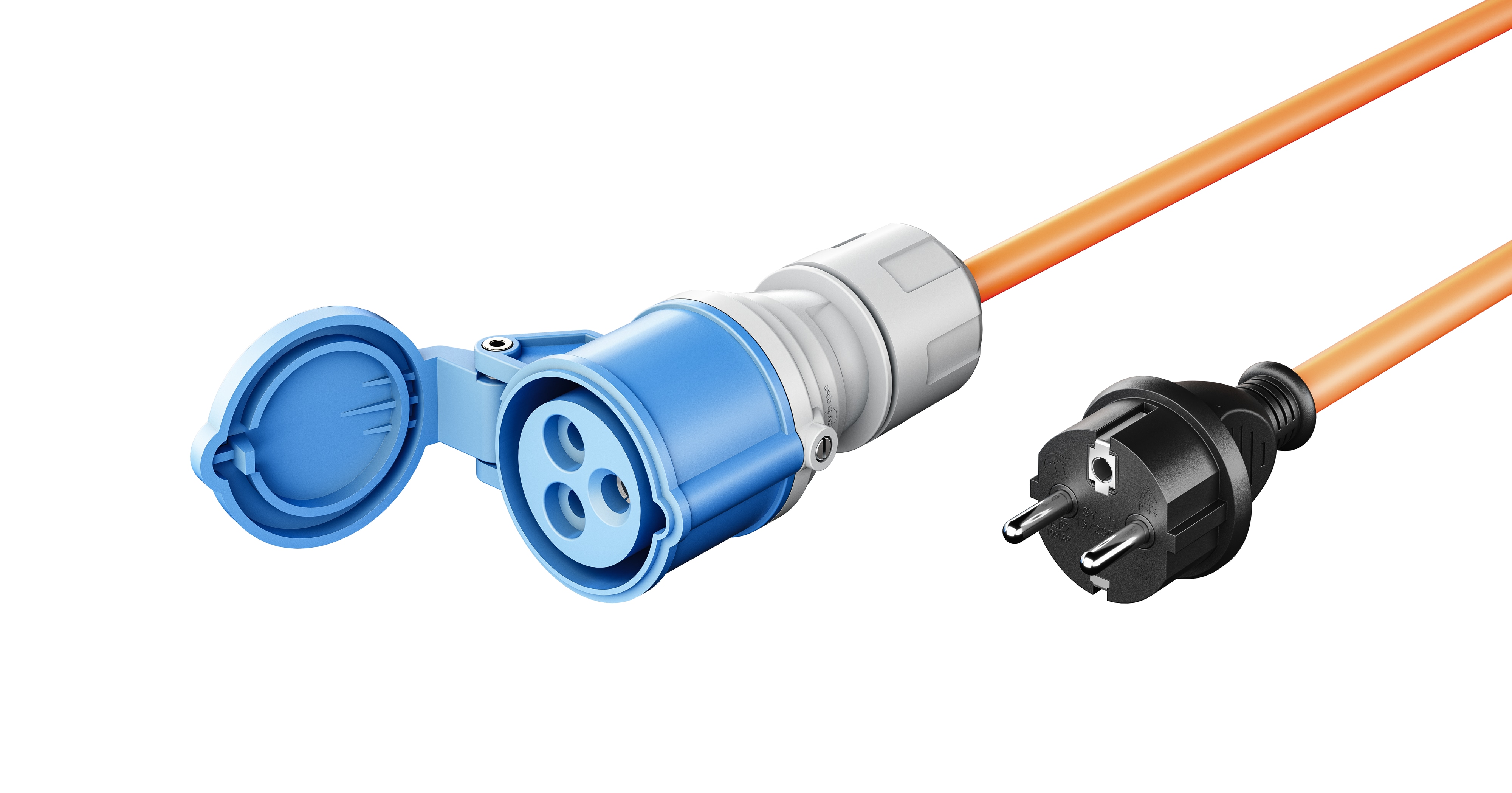 GOOBAY CEE-Adapterkabel 76219, 5 m, Stecker zu Schutzkontakt Stecker GOOBAY CEE-Adapterkabel 76219, 5 m, Stecker zu Schutzkontakt Stecker
