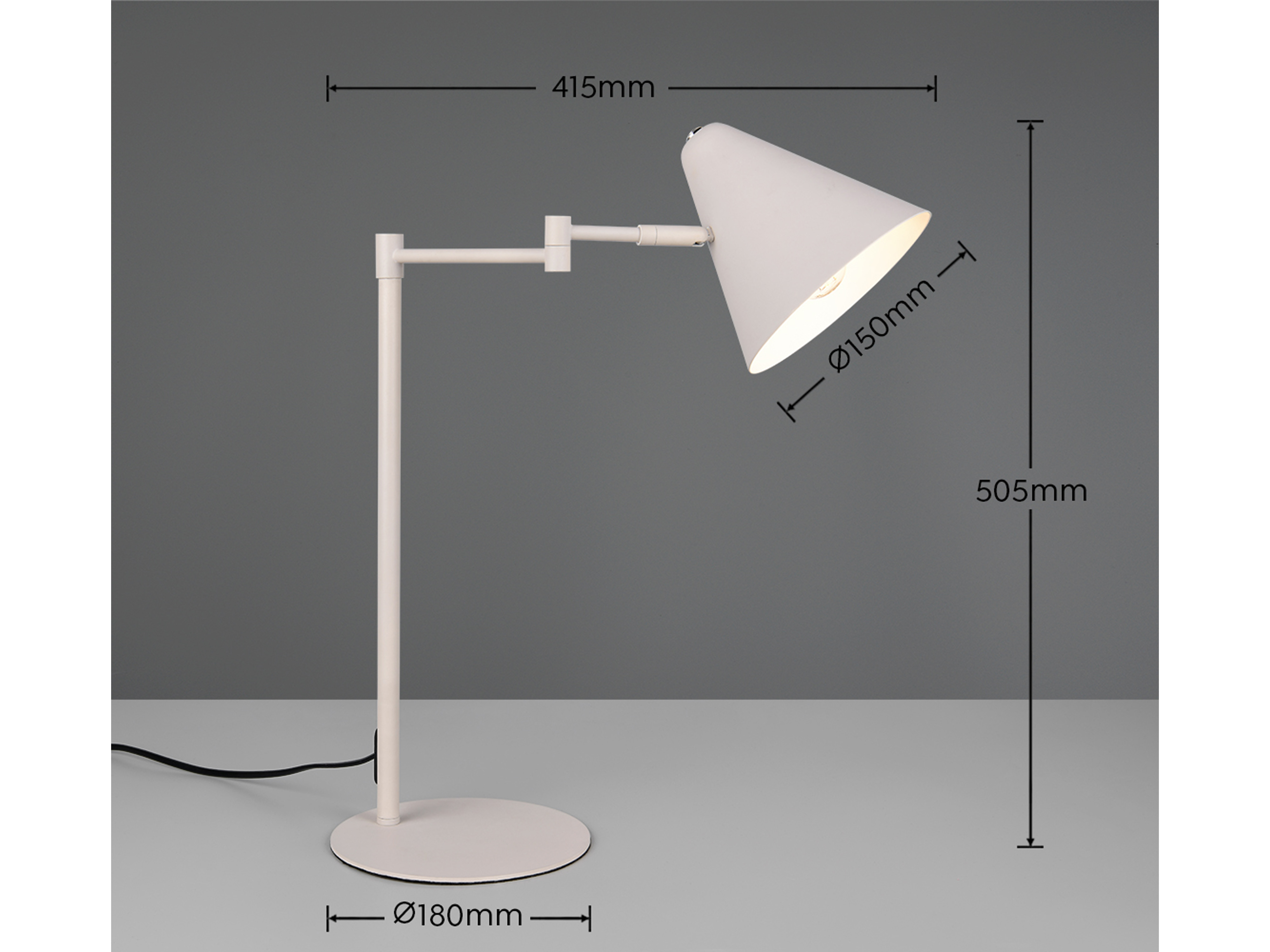 TRIO Tischleuchte Cosima, 563900176, E14, ohne LM, IP20, grau