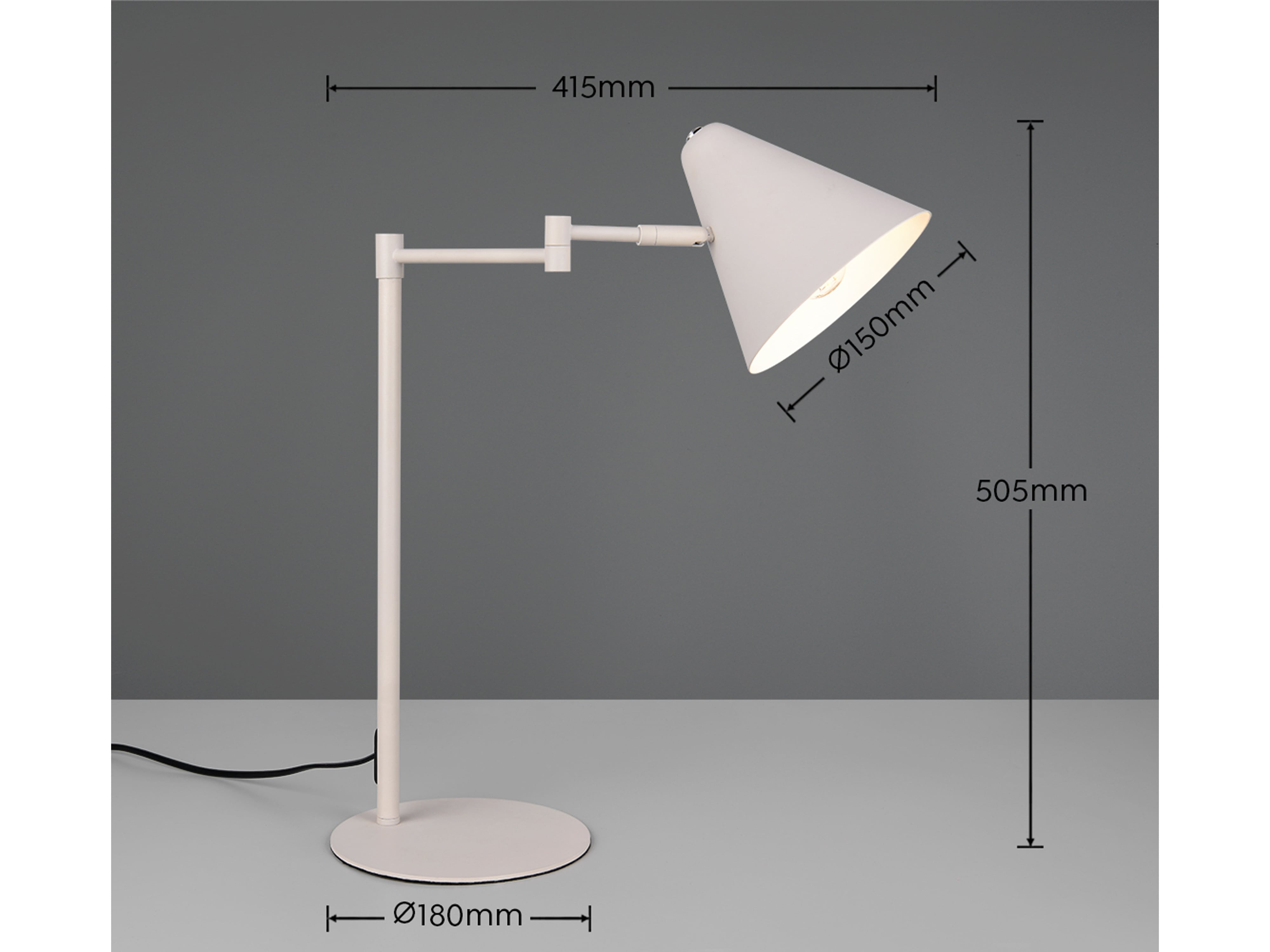 TRIO Tischleuchte Cosima, 563900176, E14, ohne LM, IP20, grau