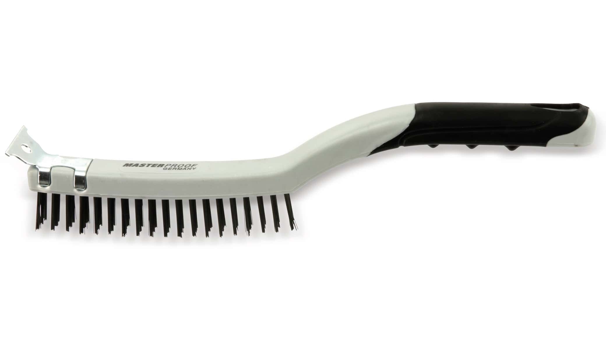 MASTERPROOF Drahtbürste, 3-reihig, mit Schaber MASTERPROOF Drahtbürste, 3-reihig, mit Schaber