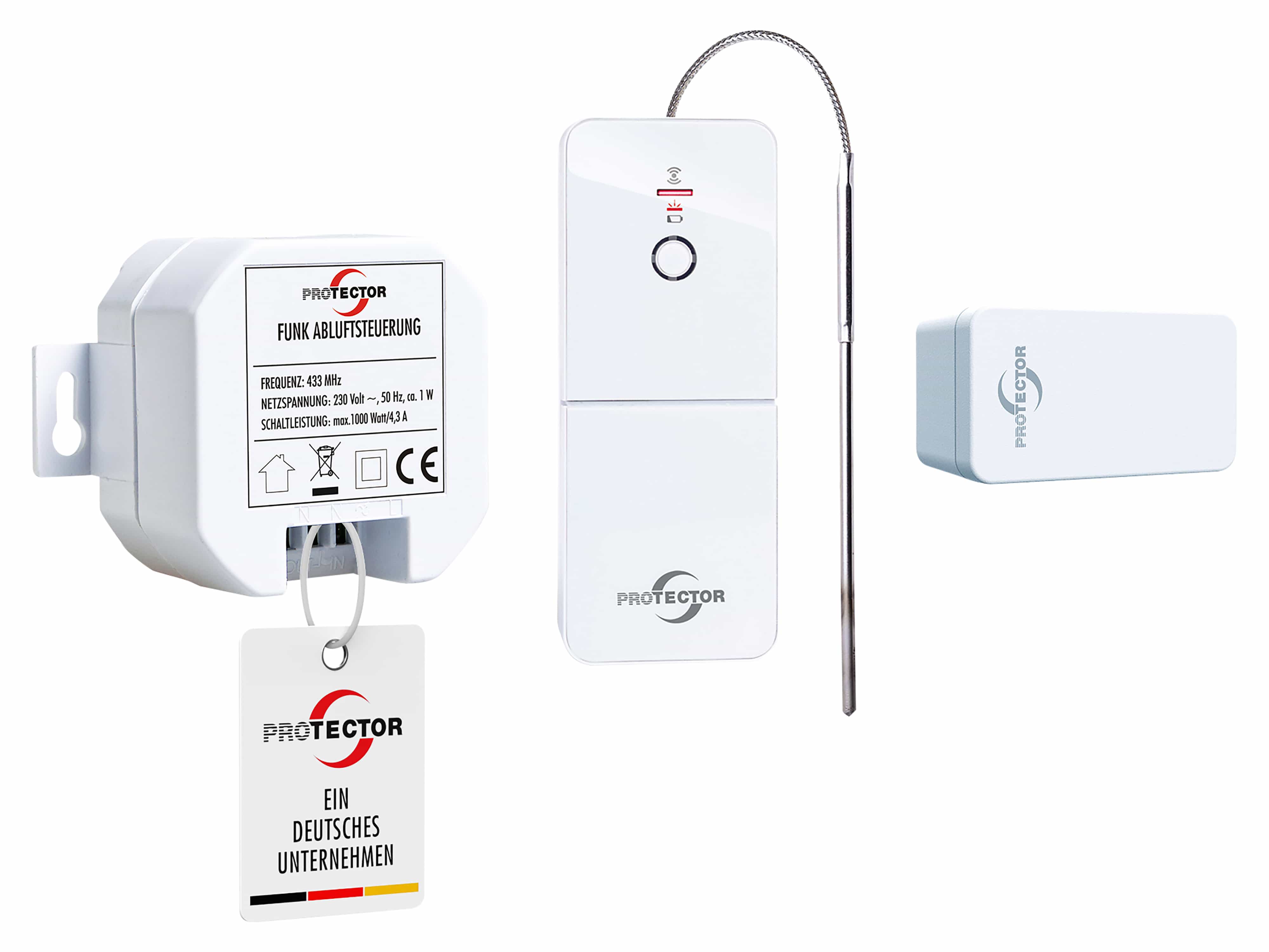 PROTECTOR Thermo-Funk-Abluftsteuerung ASK 6030, mit Kinetik Fenster-Sender, Einbauvariante PROTECTOR Thermo-Funk-Abluftsteuerung ASK 6030, mit Kinetik Fenster-Sender, Einbauvariante