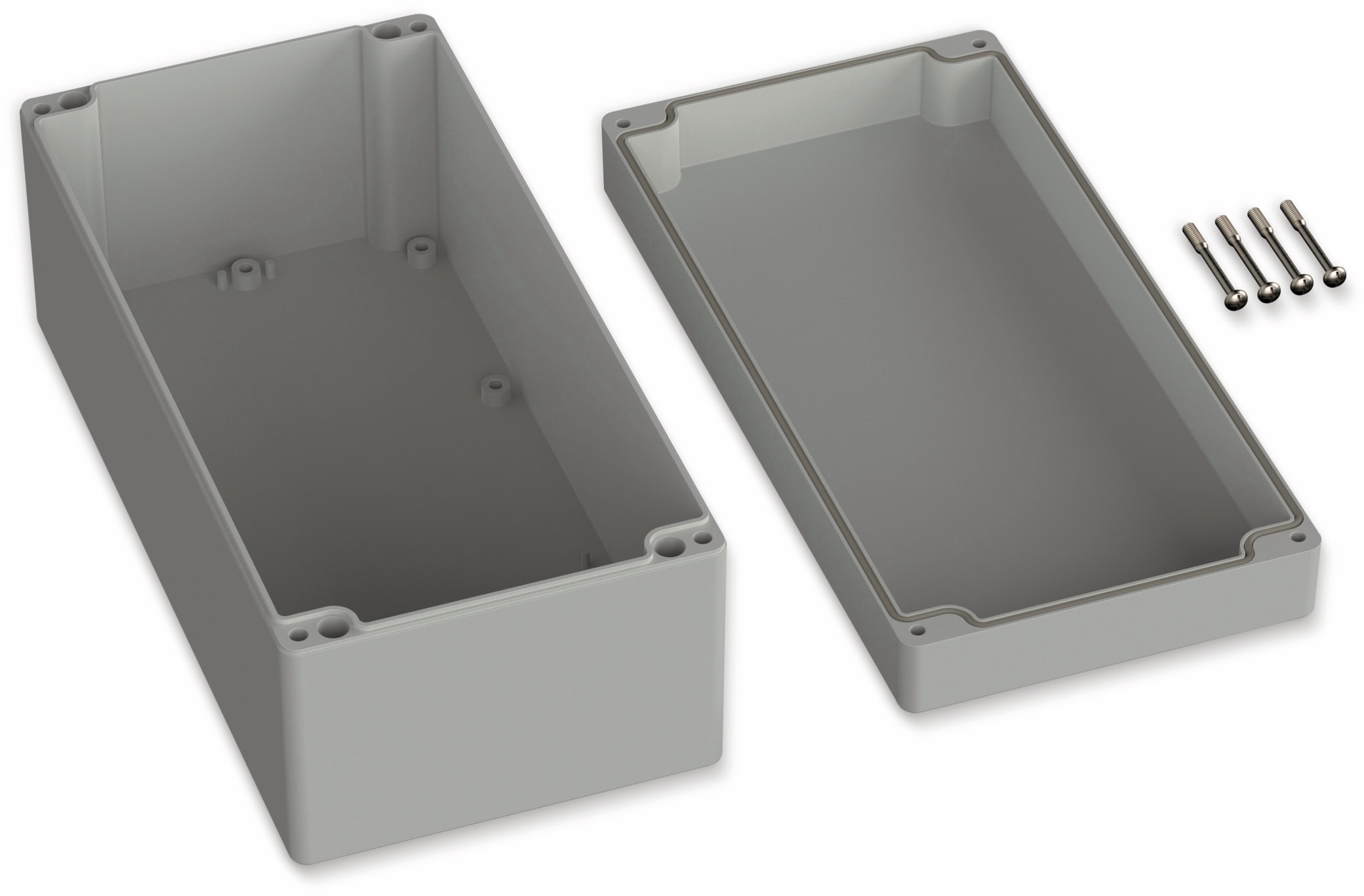 POLLIN, ABS Gehäuse, 240,5 x 120 x 100,5 mm, IP66, Lichtgrau