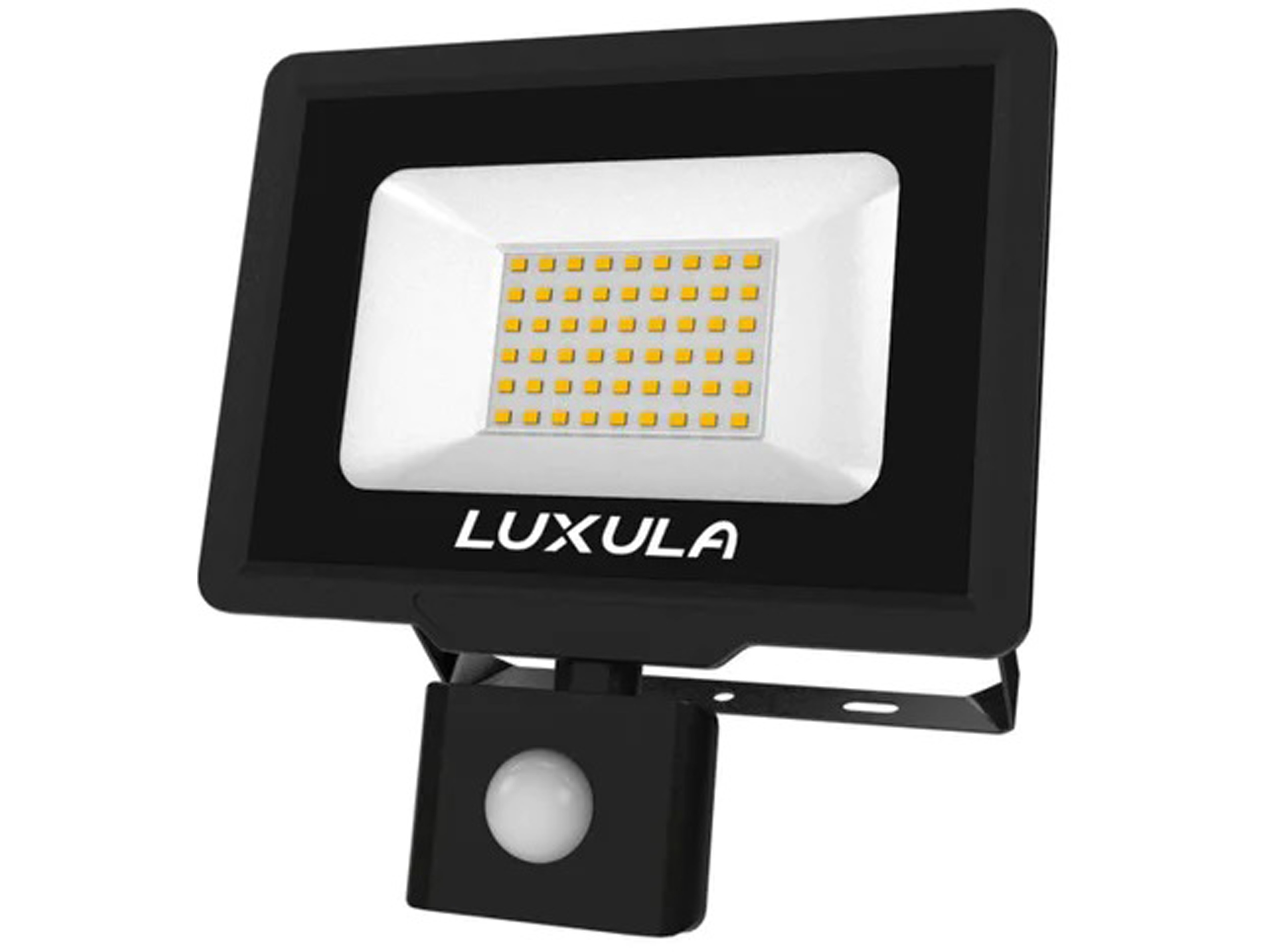 LUXULA LED-Fluter mit Bewegungsmelder, EEK: F, 50W, 5000lm, 3000K, schwarz