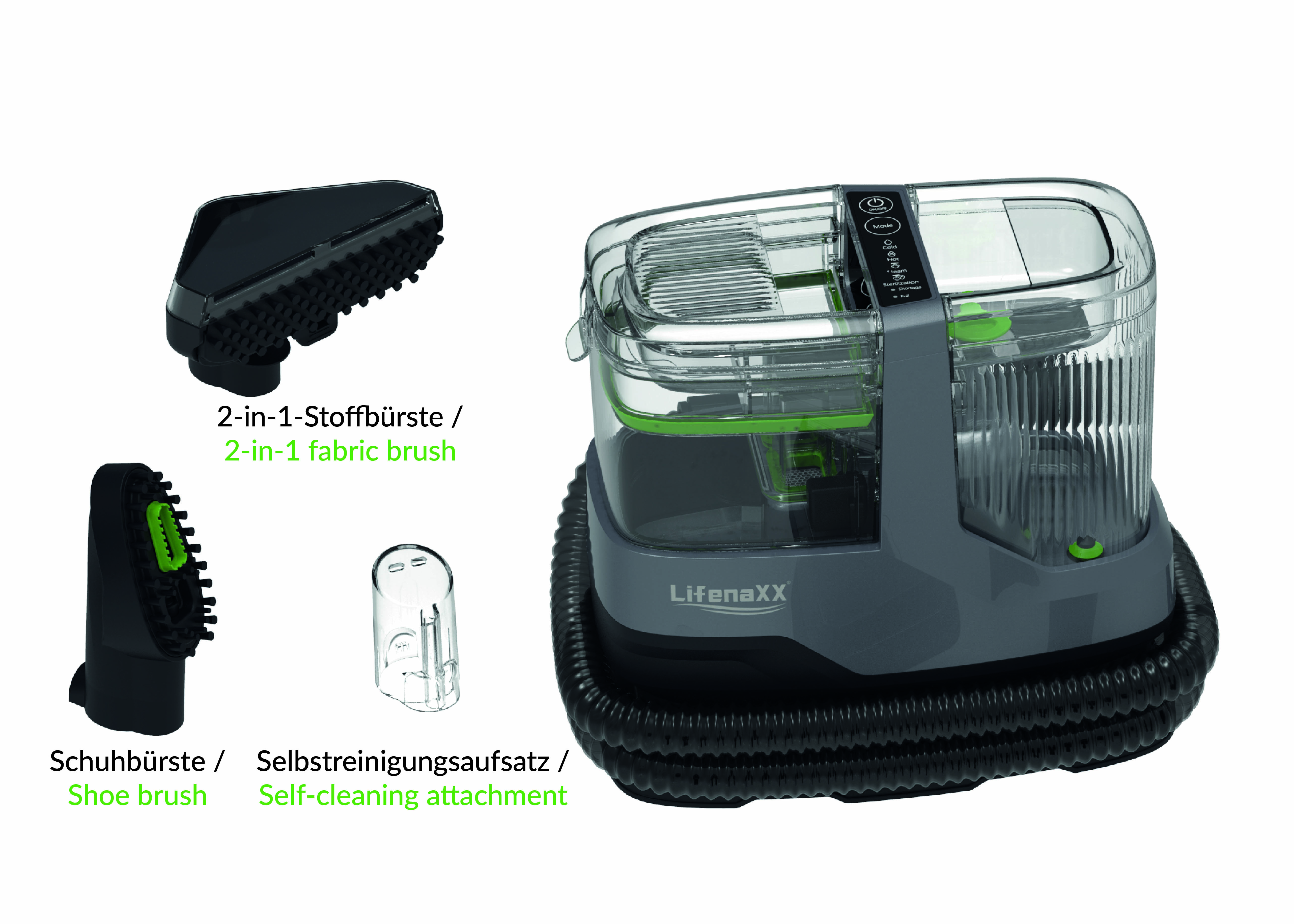 LIFENAXX Textildampfreiniger PRO LX-069, 1800 W