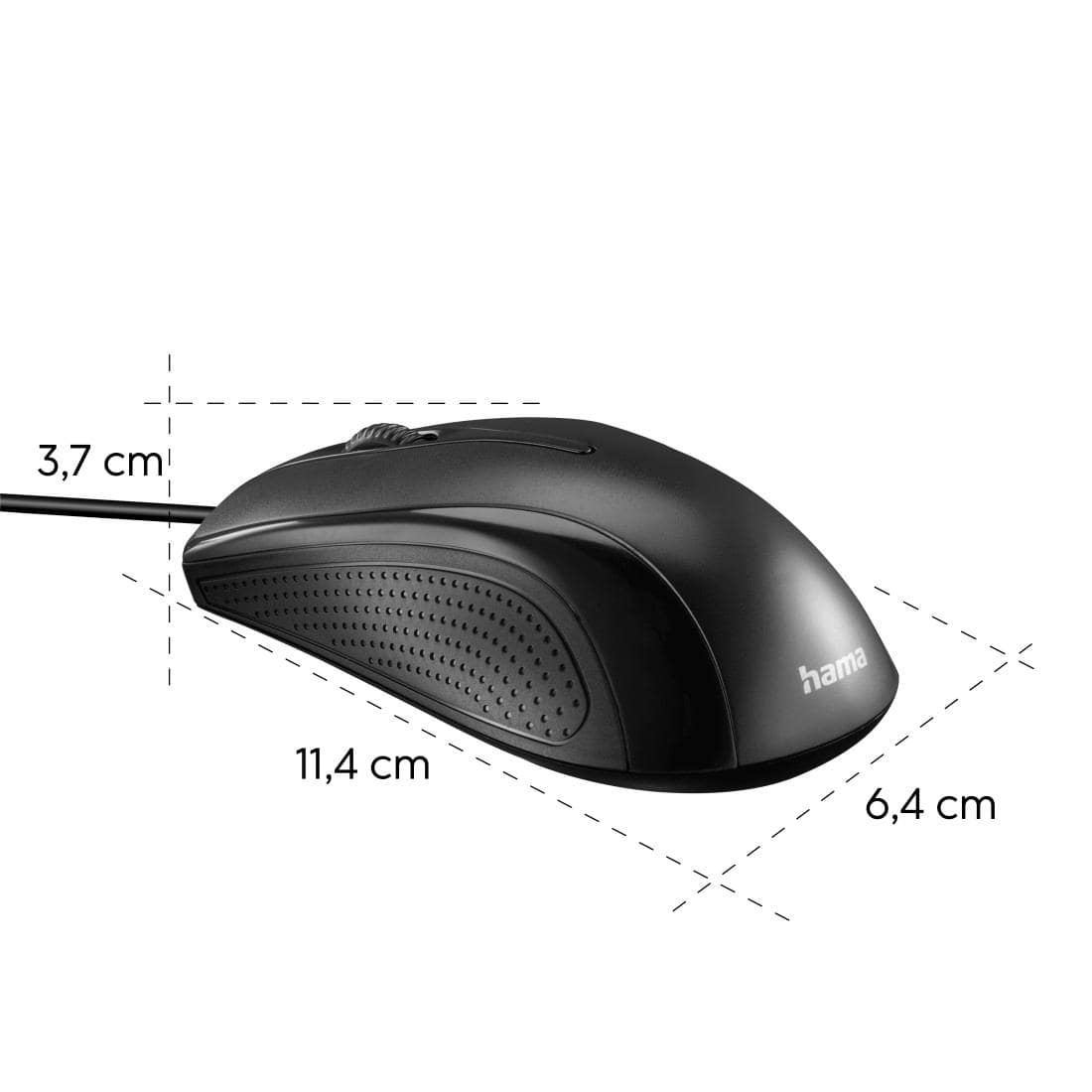 HAMA USB-Maus MC-200, 3 Tasten, schwarz HAMA USB-Maus MC-200, 3 Tasten, schwarz