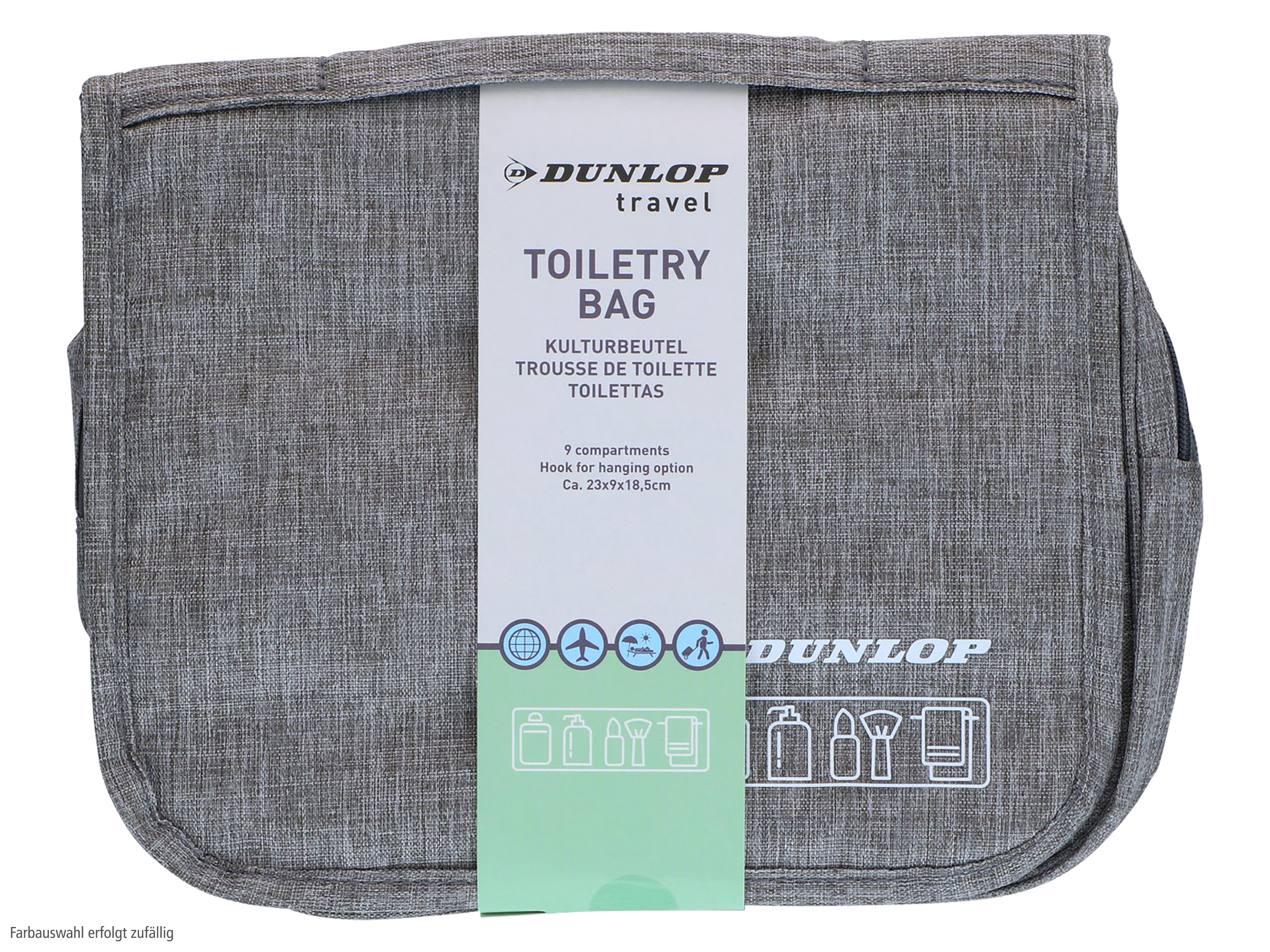 DUNLOP Kulturbeutel, 23x9x18,5 cm, Schwarz, Grau, Blau DUNLOP Kulturbeutel, 23x9x18,5 cm, Schwarz, Grau, Blau