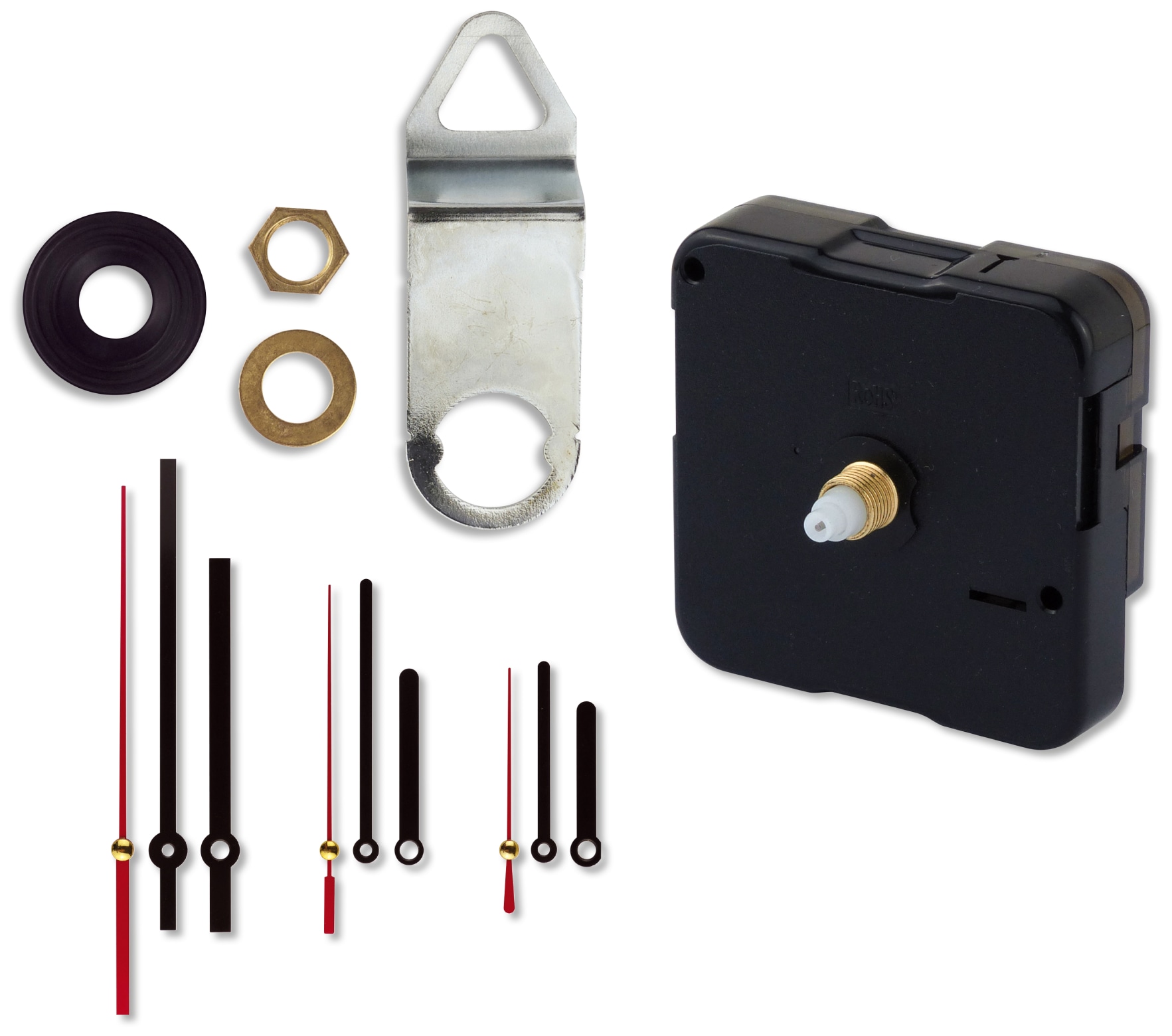 BLANKO Quarz-Uhrwerk mit 3 Zeigersätzen, Schleichsekunde BLANKO Quarz-Uhrwerk mit 3 Zeigersätzen, Schleichsekunde