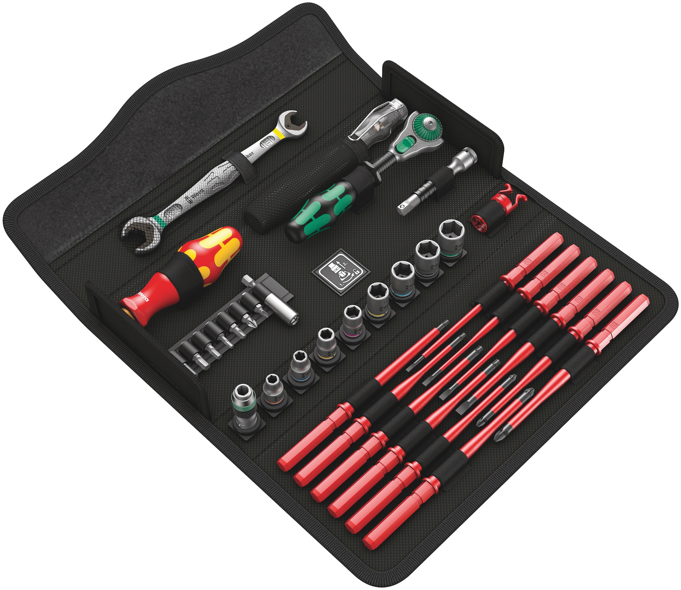 WERA Werkzeug-Set, 05135926001, Kraftform Kompakt W 1 Wartung, 35‑teilig WERA Werkzeug-Set, 05135926001, Kraftform Kompakt W 1 Wartung, 35‑teilig