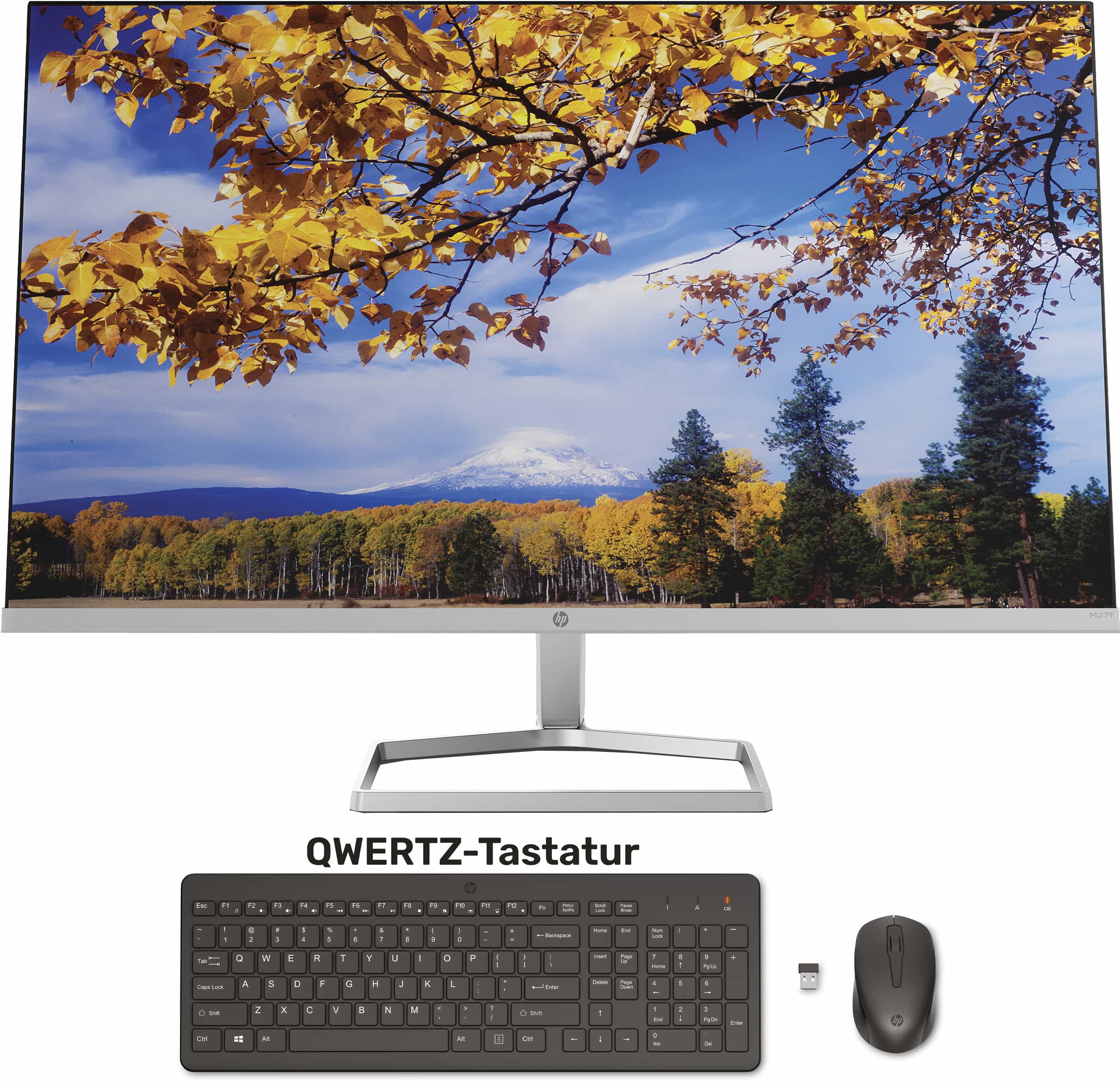 HP Monitor 27f & Tastatur- und Mausset HP330