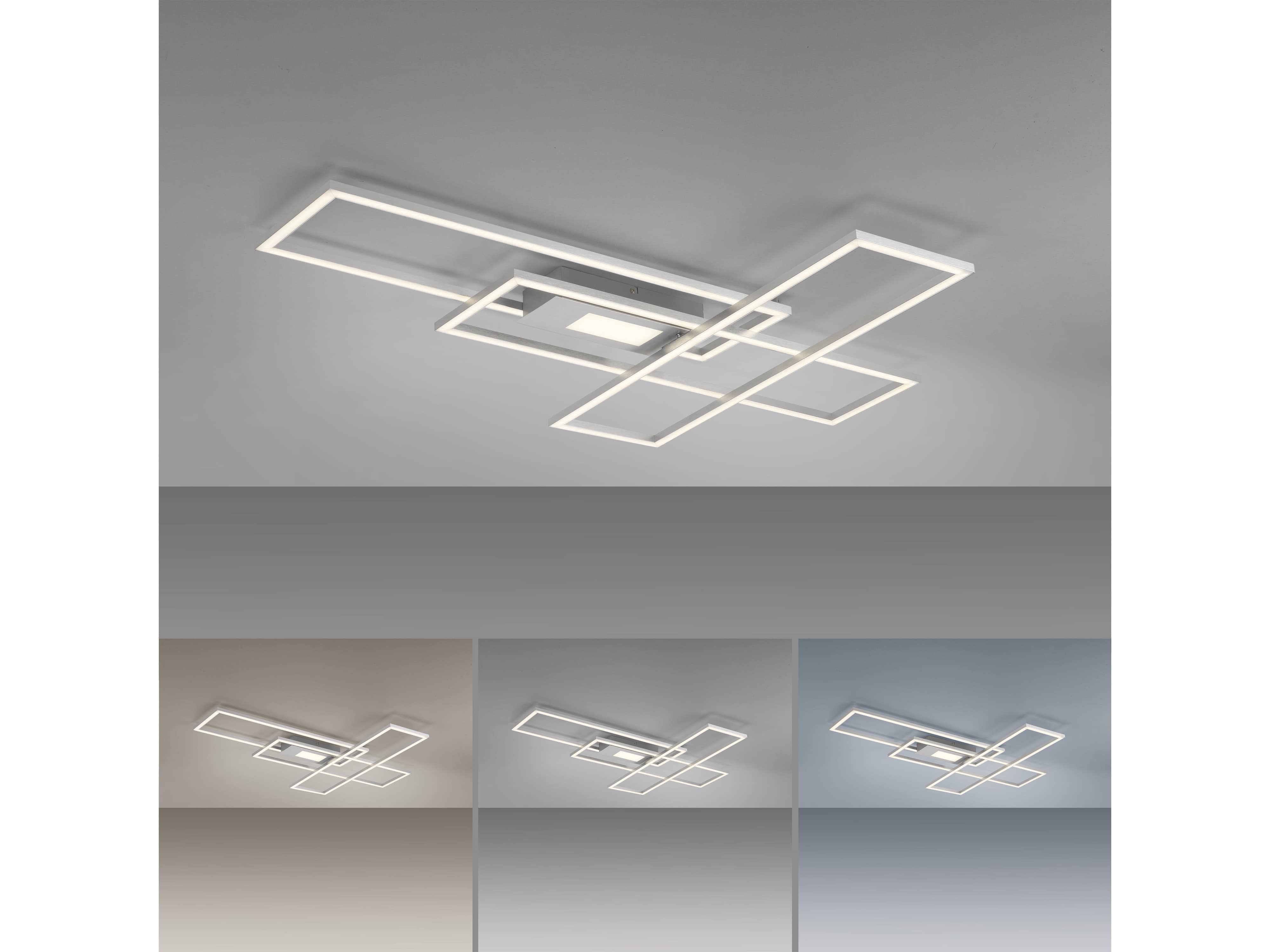 JUST LIGHT LED-Deckenleuchte 14693-55, 45W, 5500lm, silber