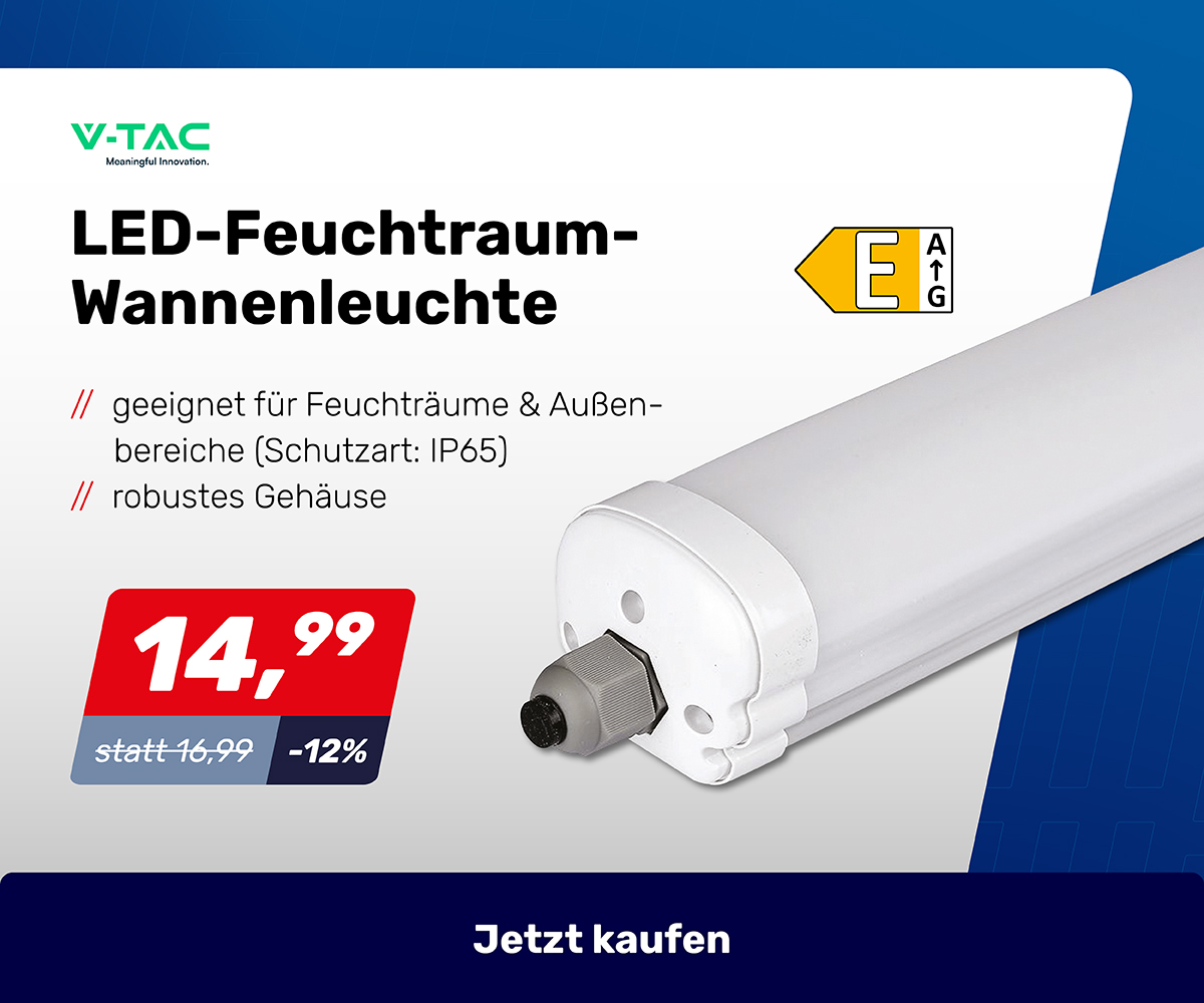 LED-Feuchtraum-Wannenleuchte