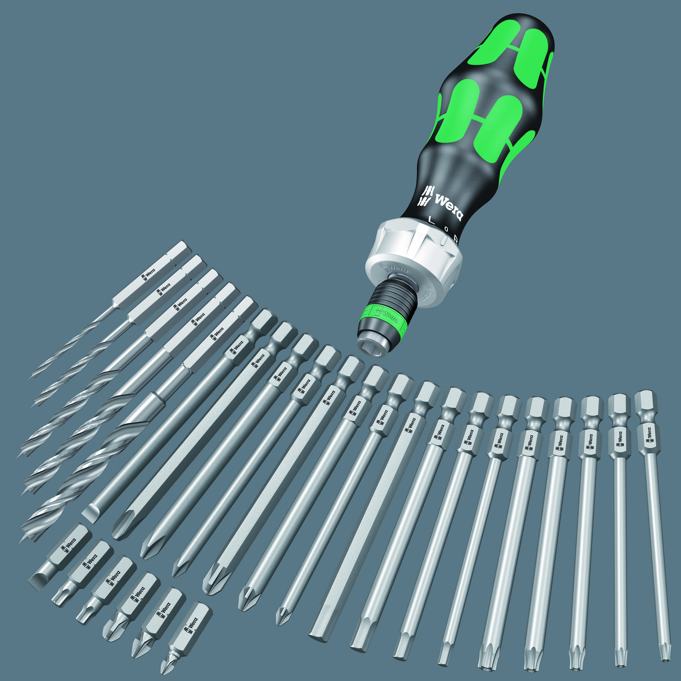 WERA Schraubendreher-Set Kraftform Kompakt 60 RA, 05051040001, 17-teilig