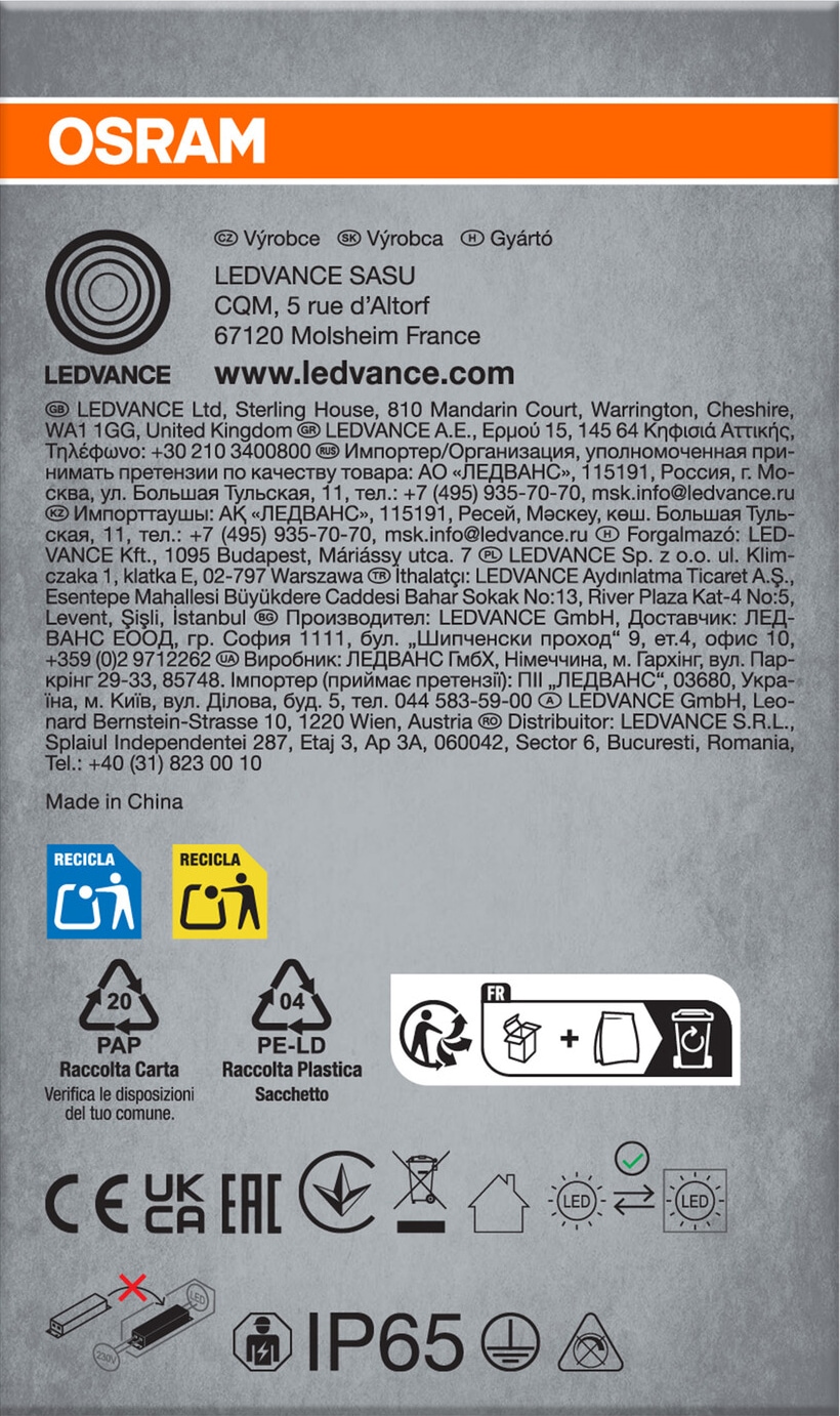 OSRAM LED-Feuchtraumleuchte Submarine, G13, 15 W, 1700 lm, 4000 K, IP65, neutralweiß, 126,1 cm