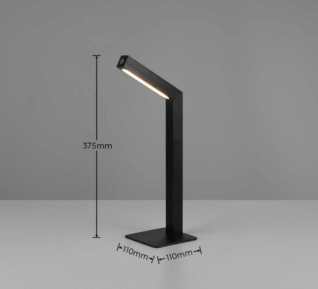 REALITY LED-Akku-Tischleuchte SKIP, R55951132, 2W, 185lm, 3000K, schwarz