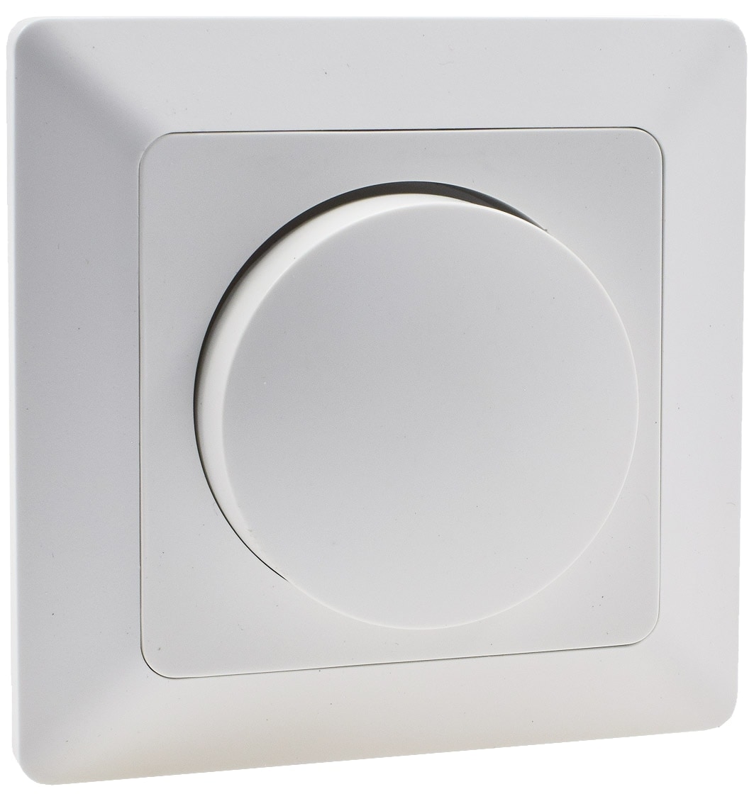 MILOS Drehdimmer-Schalter 22781, UP, 3...60 W, 250 V, für LED-Lampen, weiß MILOS Drehdimmer-Schalter 22781, UP, 3...60 W, 250 V, für LED-Lampen, weiß