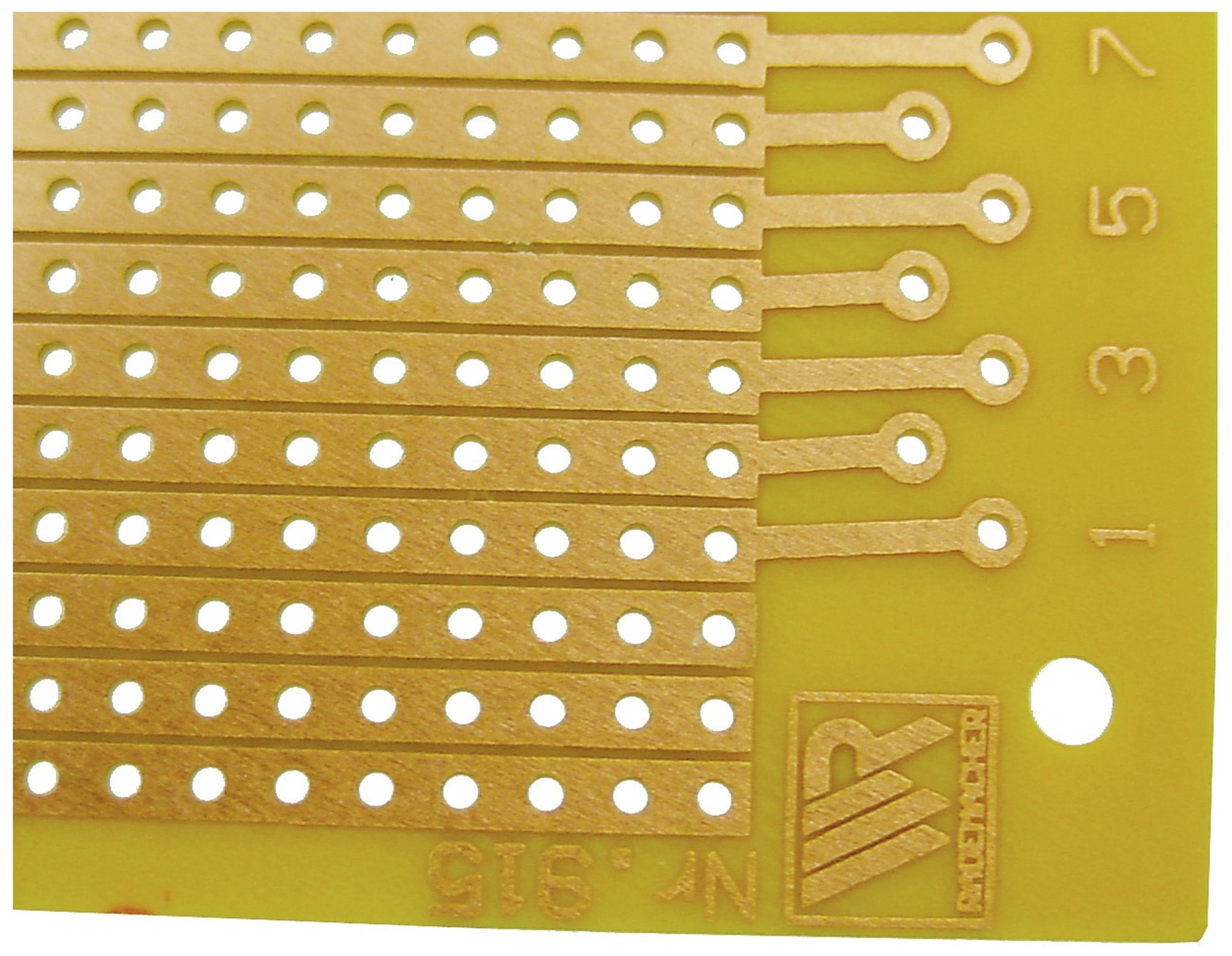 Streifenrasterplatine 160 x 100mm, RM 2,54