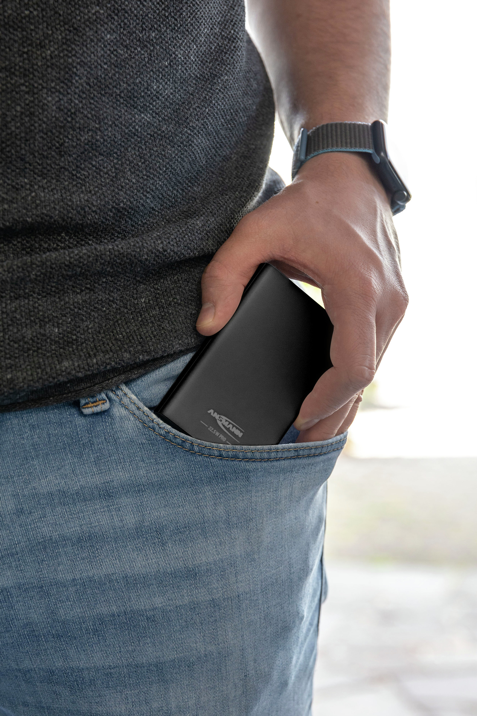 ANSMANN Powerbank PB222PD, 10.000 mAh, schwarz