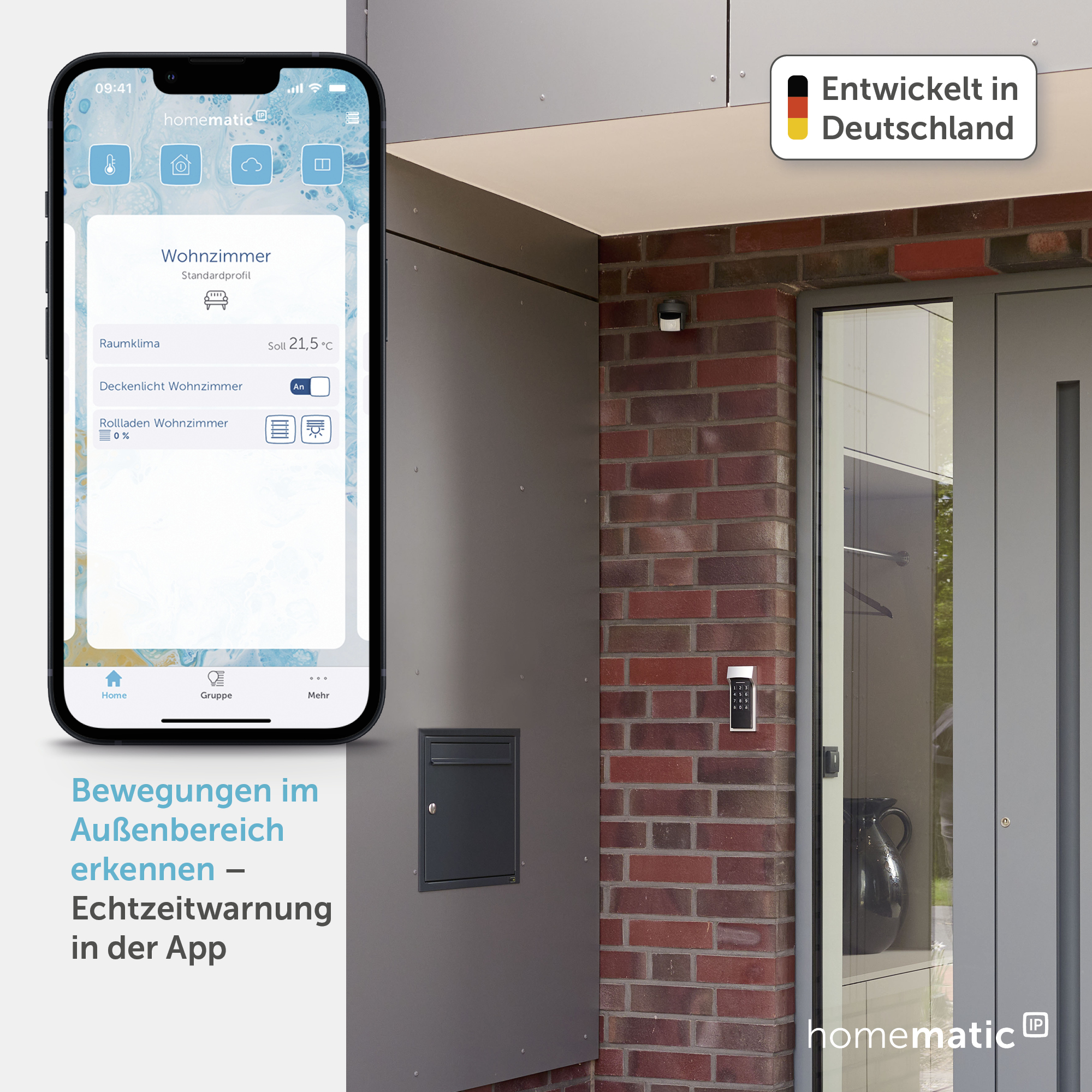 HOMEMATIC IP 156227A0, Bewegungsmelder, außen, anthrazit