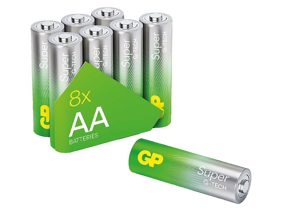 GP Super Alkaline, AA Mignon Batterie, 1,5 V, 8 Stück GP AA-Batterie Alkaline Super, 1,5 V, 8 Stück