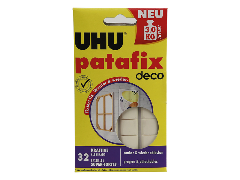 UHU doppelseitige Klebepads patafix deco, 47910, 32 Stück UHU doppelseitige Klebepads patafix deco, 47910, 32 Stück