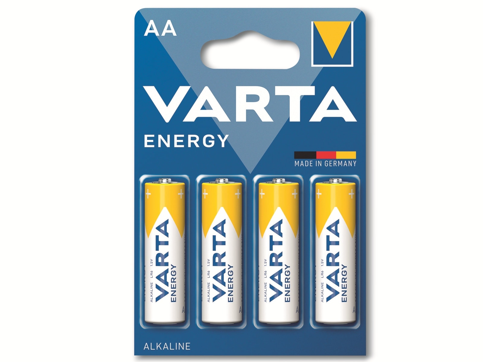 VARTA Batterie Alkaline, Mignon, AA, LR06, 1.5V, Energy, 4 Stück