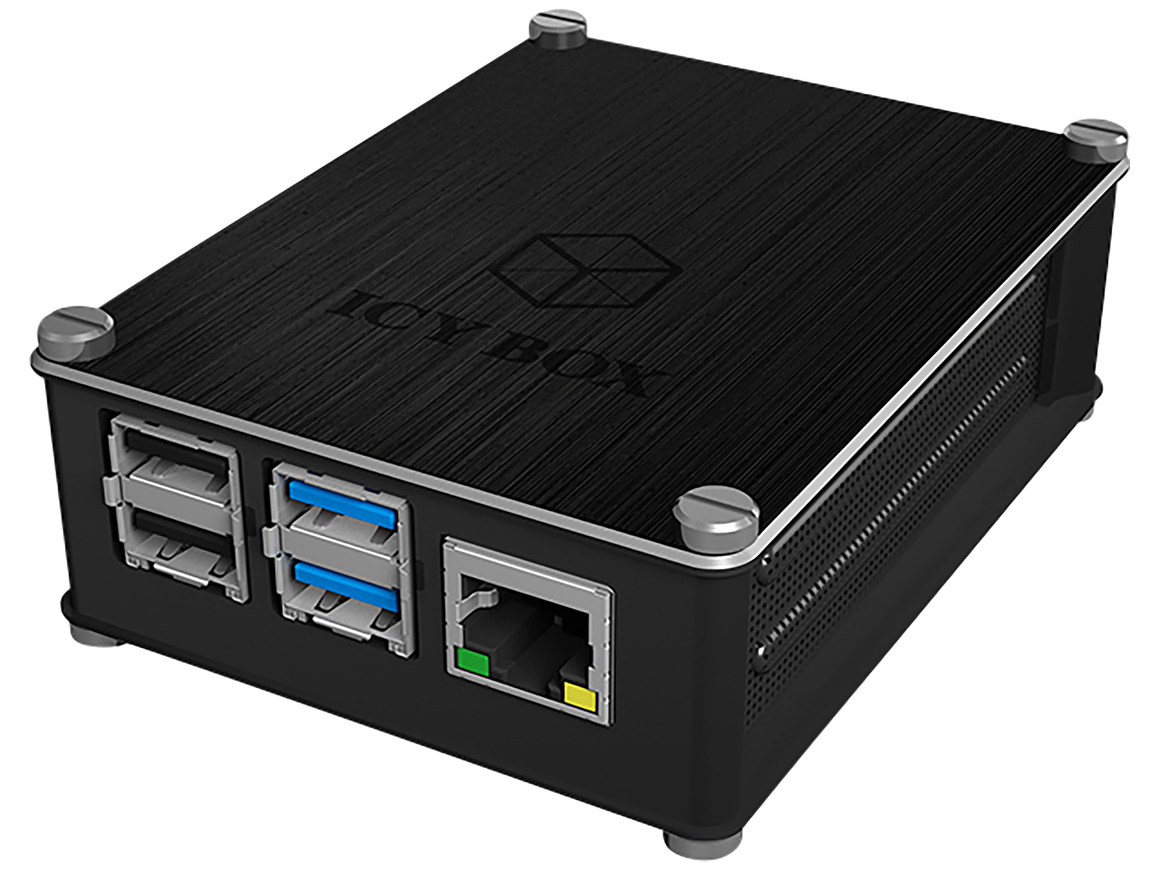 ICY BOX Gehäuse für Raspberry Pi 4, aus Aluminium und Acryl IB-RP110