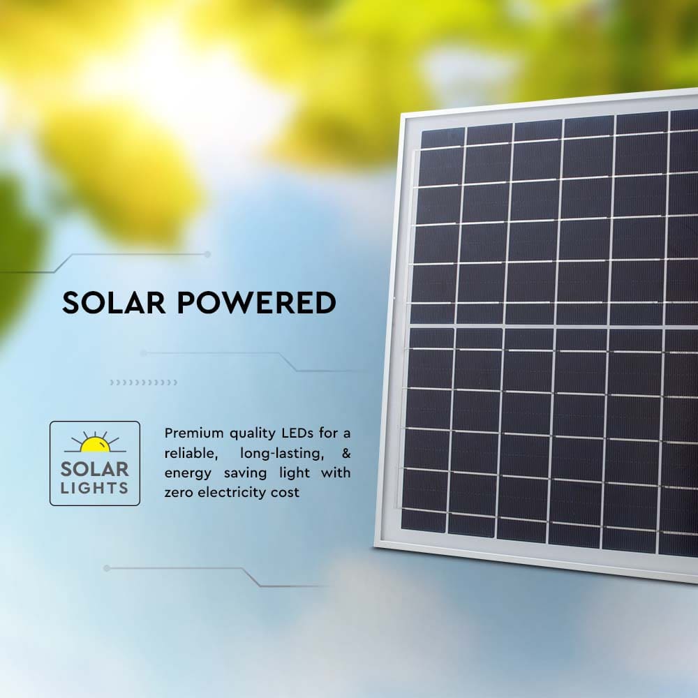 V-TAC Solar LED-Fluter VT-25W, 12 W, 6400 K, mit Panel + Fernbedienung V-TAC Solar LED-Fluter VT-25W, 12 W, 6400 K, mit Panel + Fernbedienung