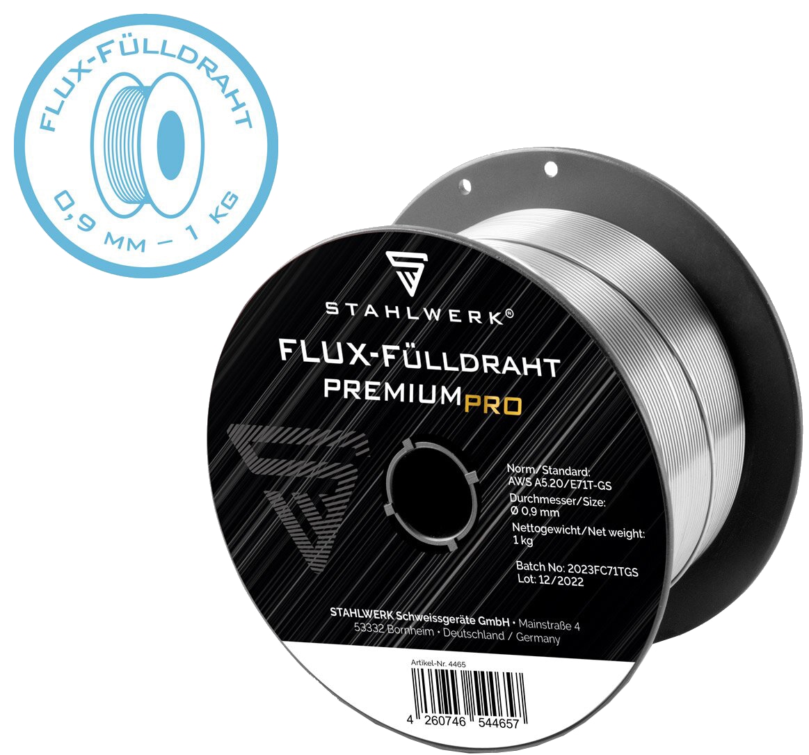 STAHLWERK MIG MAG Premium Flux-Fülldraht, 4465, E71T-GS, 0,9 mm, 1 kg