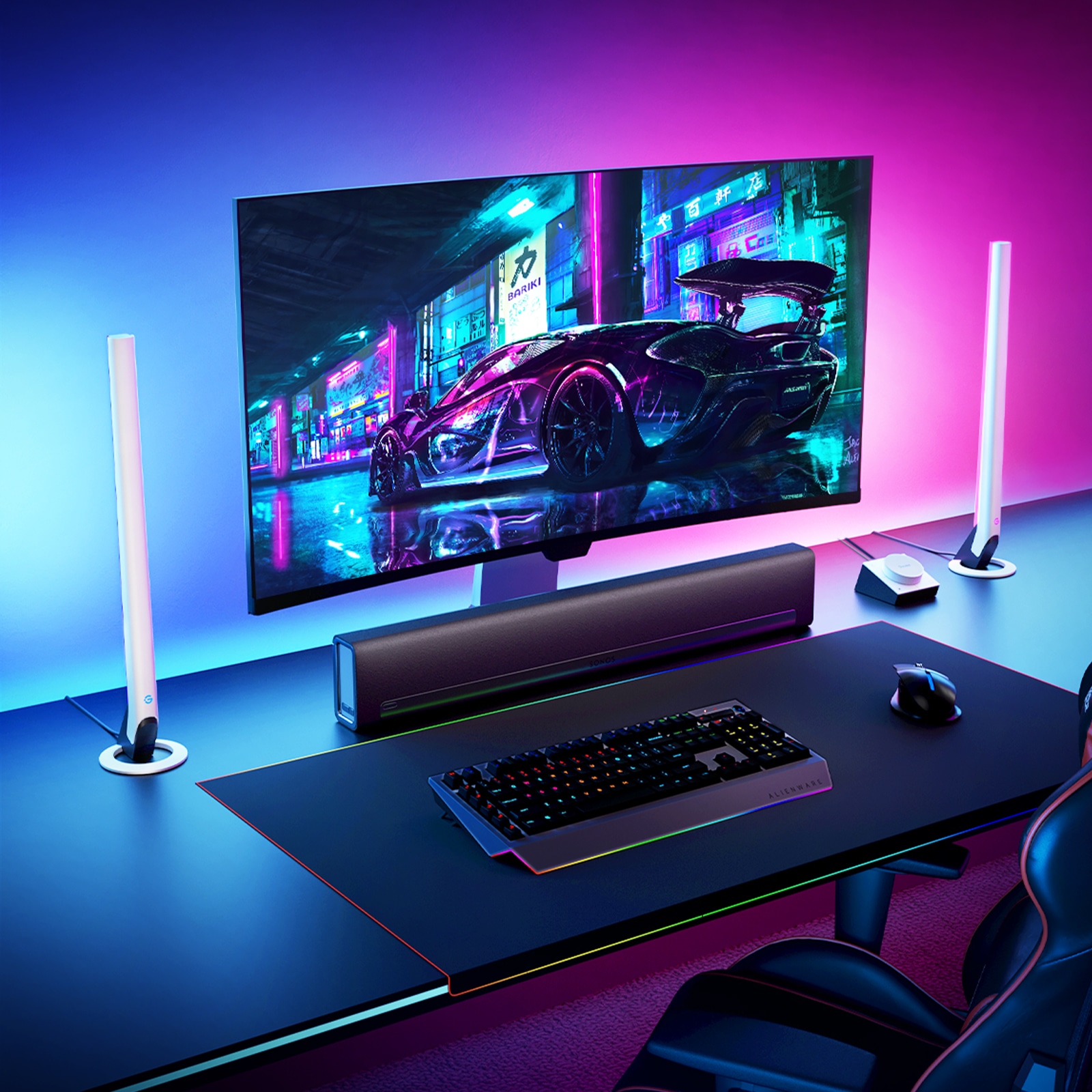 GOVEE LED-Tischleuchte, Gaming Lightbars, smart, EEK: G, dimmbar, RGBIC, 2 Stück GOVEE LED-Tischleuchte, Gaming Lightbars, smart, EEK: G, dimmbar, RGBIC, 2 Stück