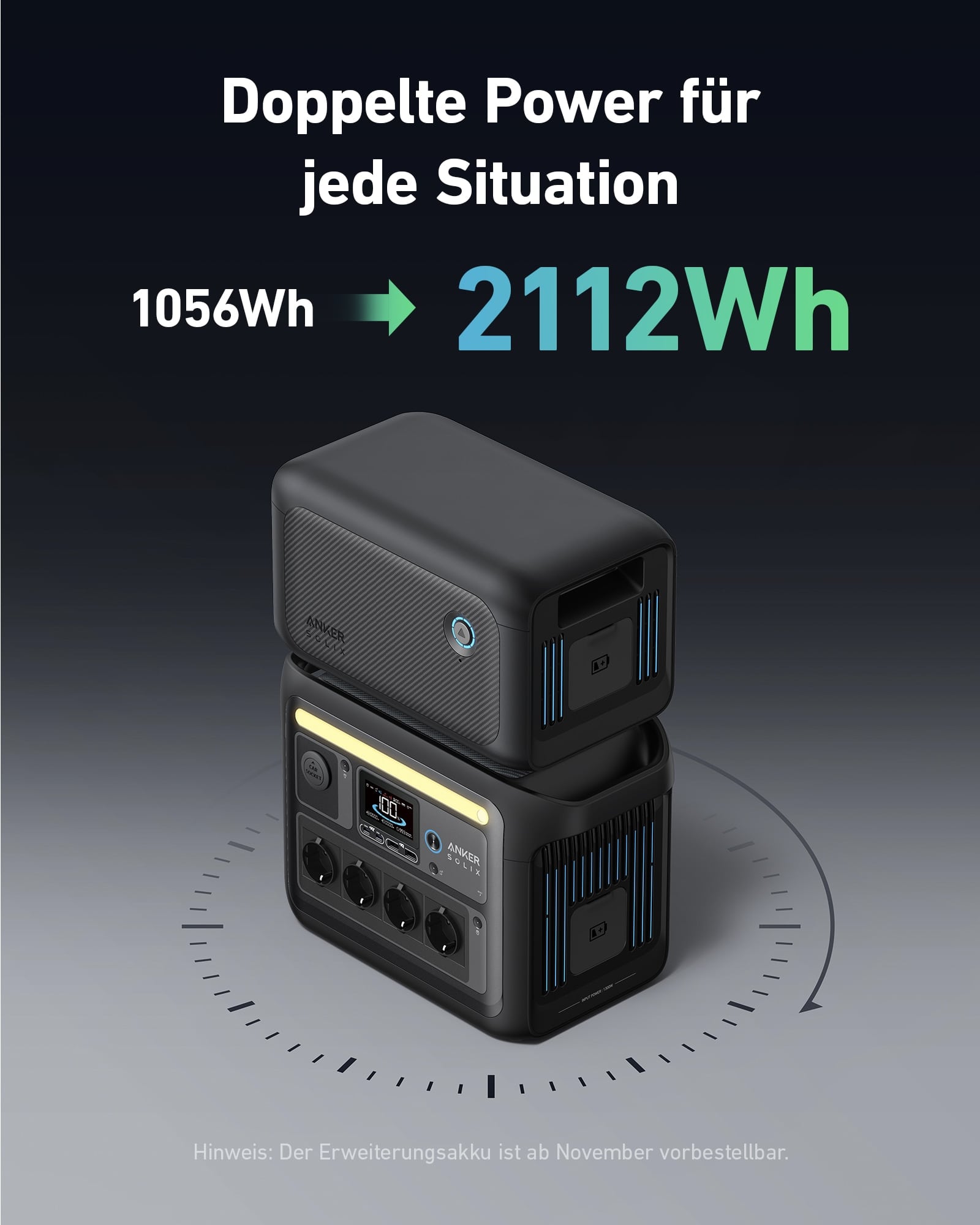 ANKER SOLIX Erweiterungsakku BP1000 Battery, 1056Wh, für PS C1000X ANKER SOLIX Erweiterungsakku BP1000 Battery, 1056Wh, für PS C1000X
