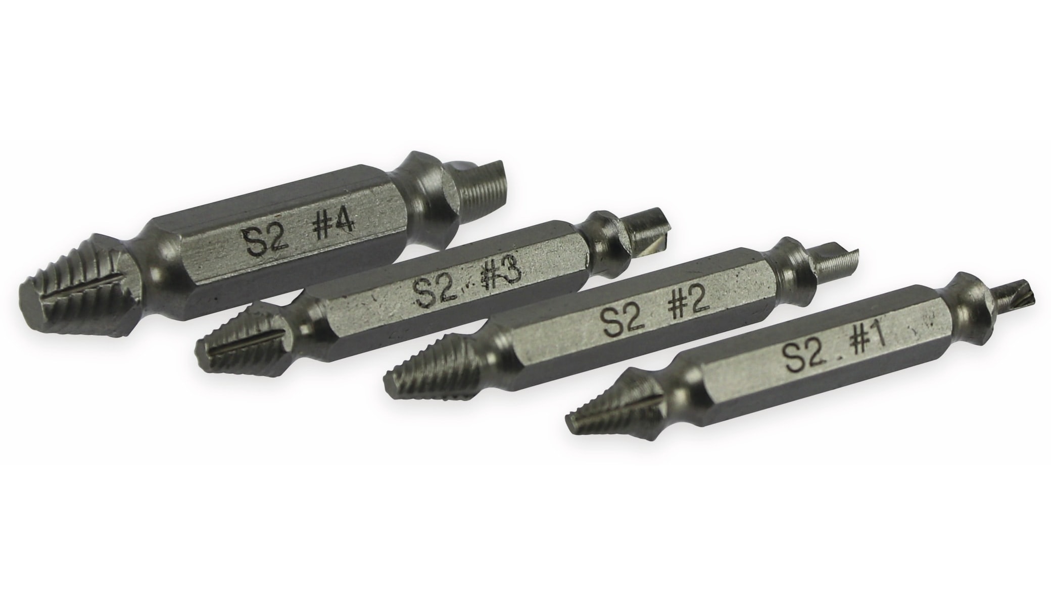 MASTERPROOF Schraubenausdreher Set 2056, 4-teilig, 3…12 mm