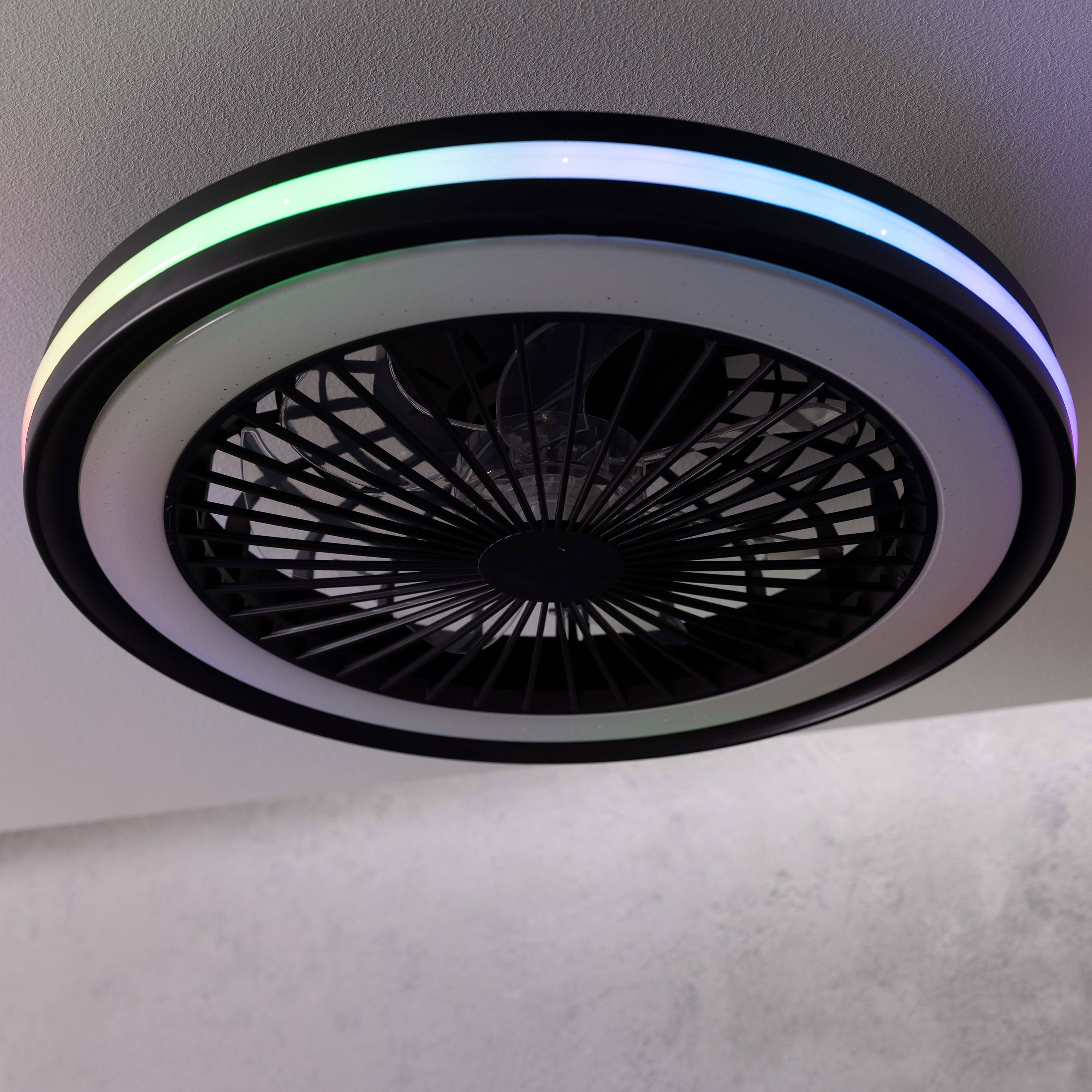 BRILLIANT LED-Deckenleuchte Palmero, mit Ventilator, 40 W, Ø 46,5 cm BRILLIANT LED-Deckenleuchte Palmero, mit Ventilator, 40 W, Ø 46,5 cm