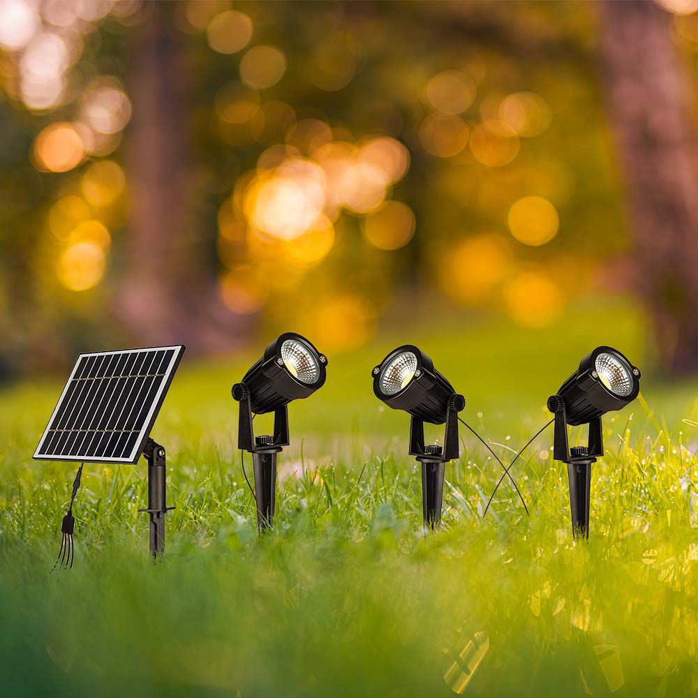 V-TAC Solar LED-Gartenleuchten-Set VT-11031, 3x 1,2 W, 3000 K, IP65 V-TAC Solar LED-Gartenleuchten-Set VT-11031, 3x 1,2 W, 3000 K, IP65