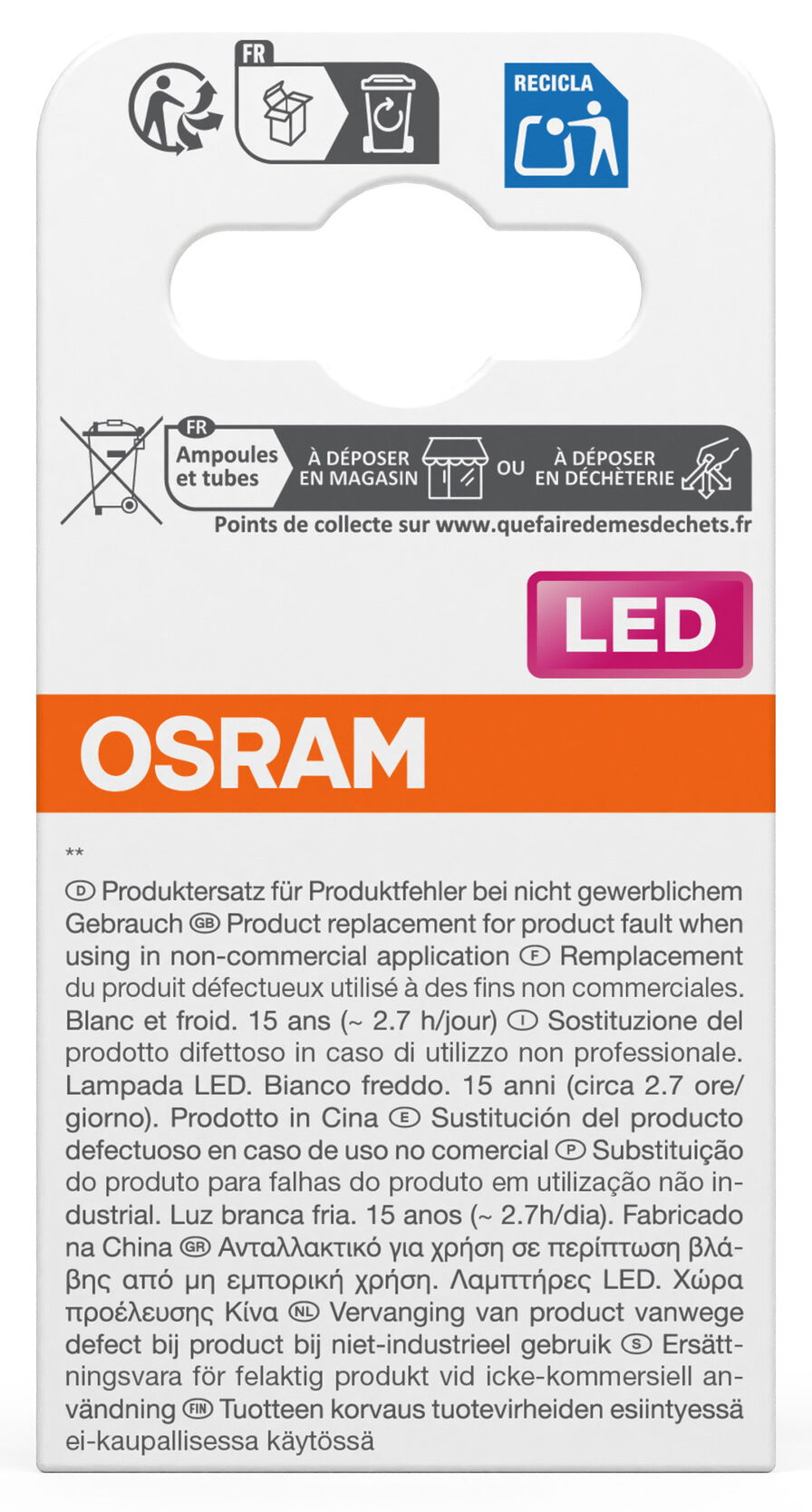 OSRAM LED-Lampe STAR, GU10, 3,7 W, 4000 K, EEK: E, 350 lm, neutralweiß