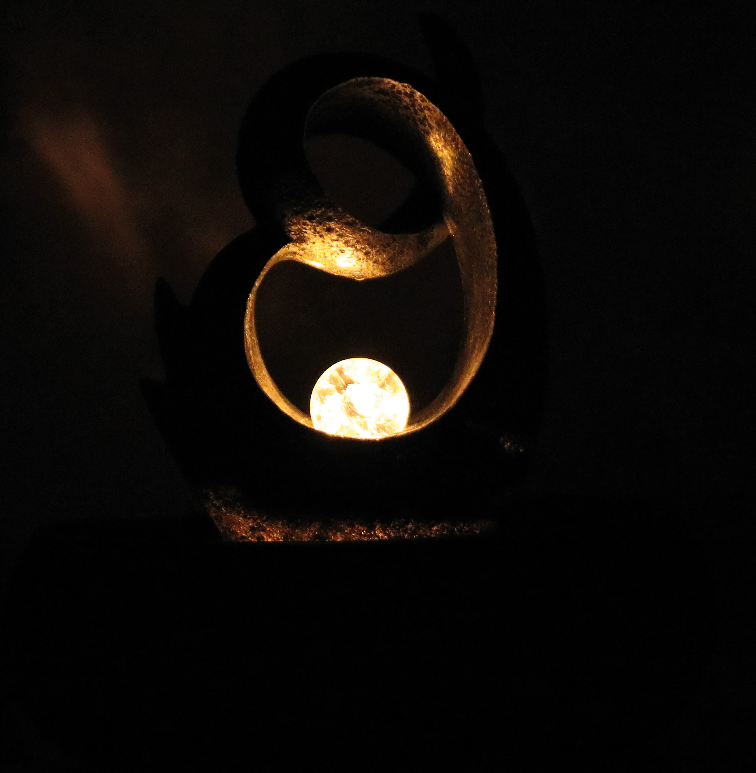LED-Zimmerbrunnen, GT-RF-06, schwarz/grau, B-Ware