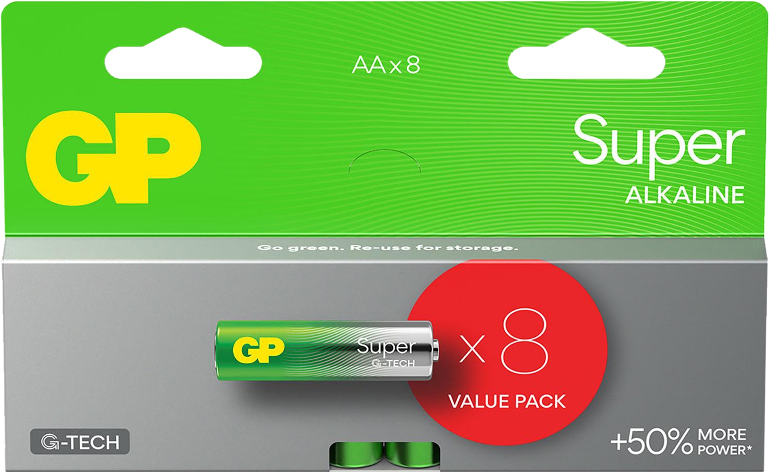 GP AA-Batterie Alkaline Super, 1,5 V, 8 Stück GP AA-Batterie Alkaline Super, 1,5 V, 8 Stück