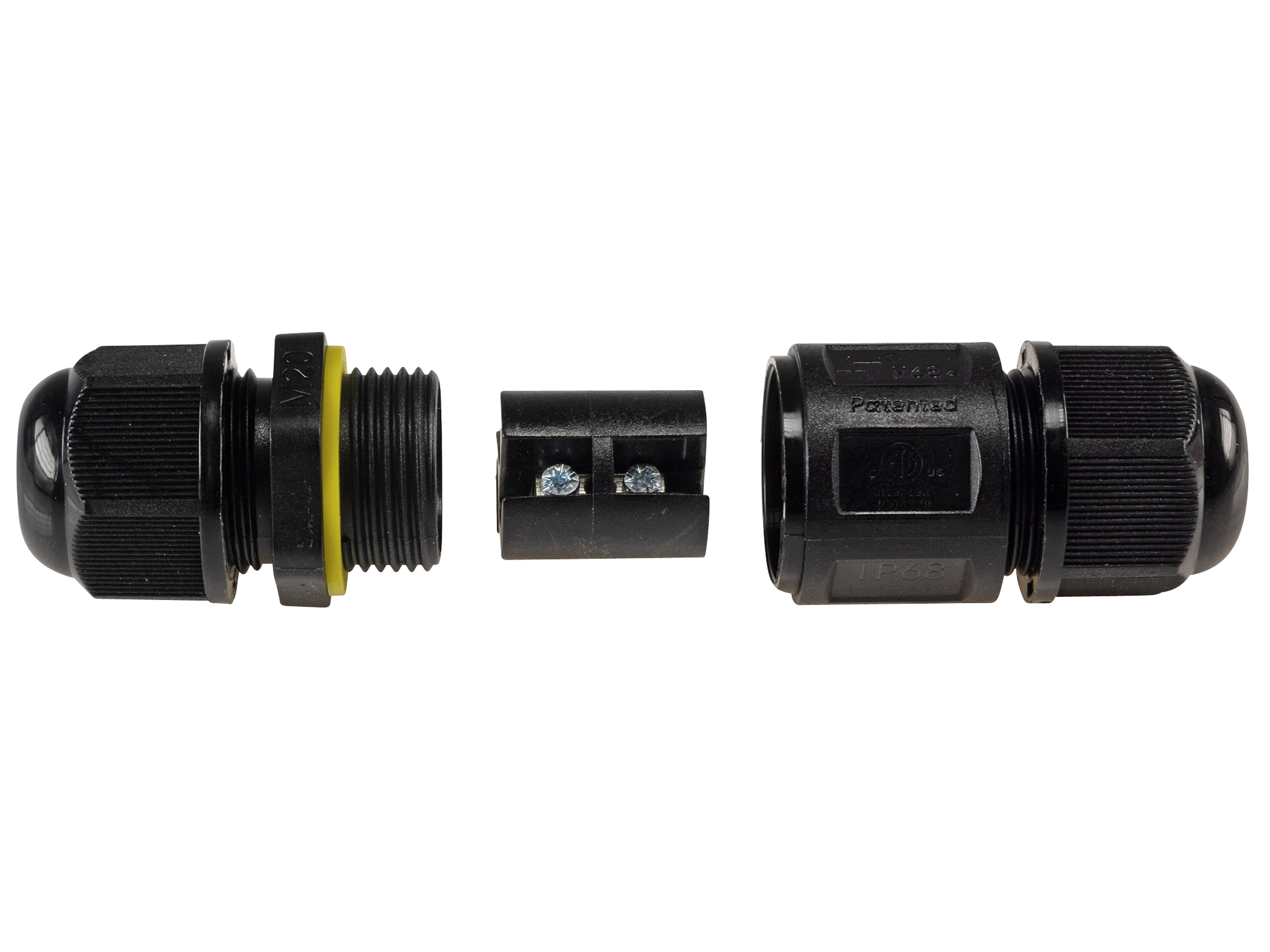 CHILITEC Kabelverbinder, 3-polig, Schraubanschluss, IP68