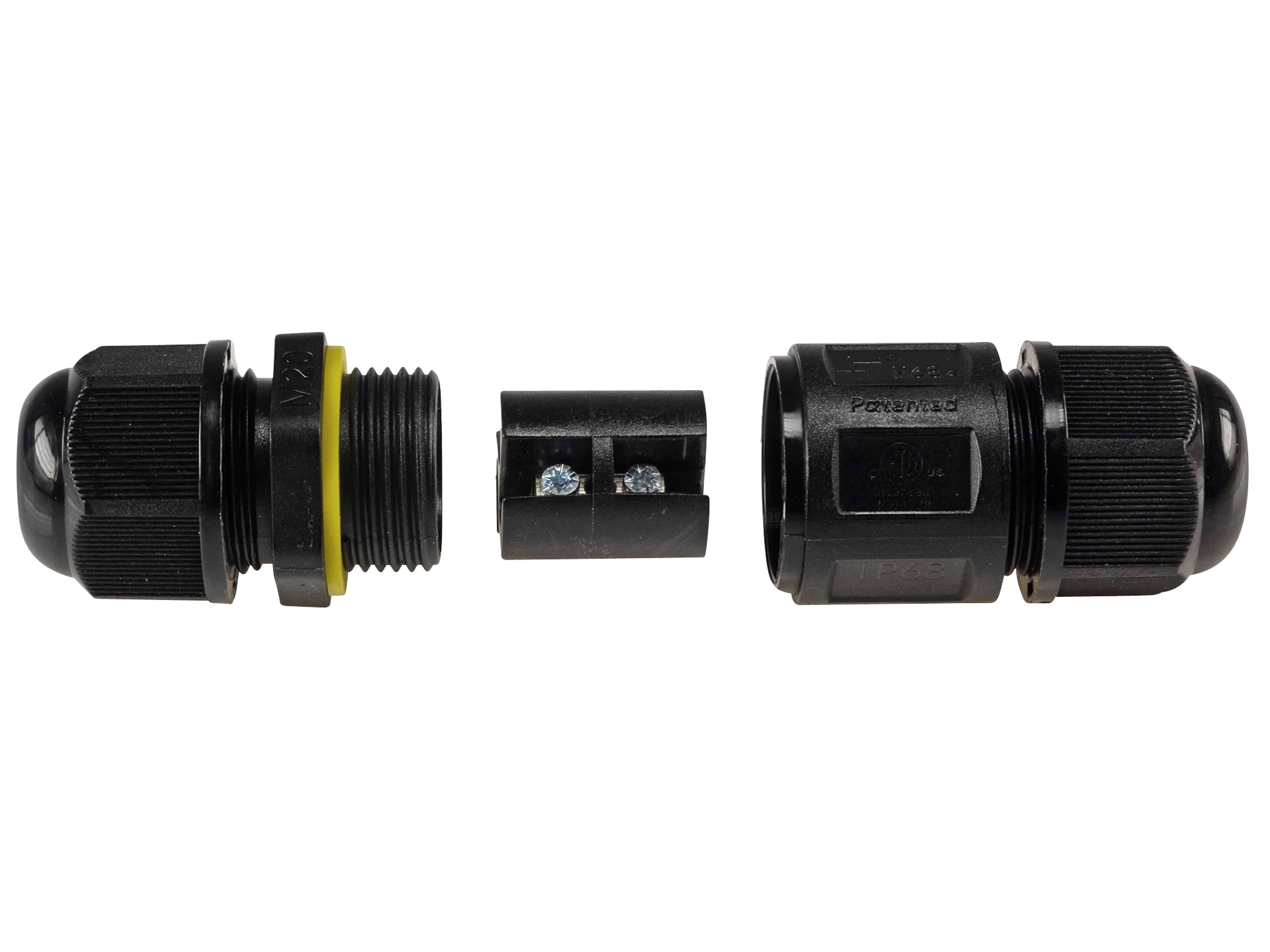 CHILITEC Kabelverbinder, 3-polig, Schraubanschluss, IP68