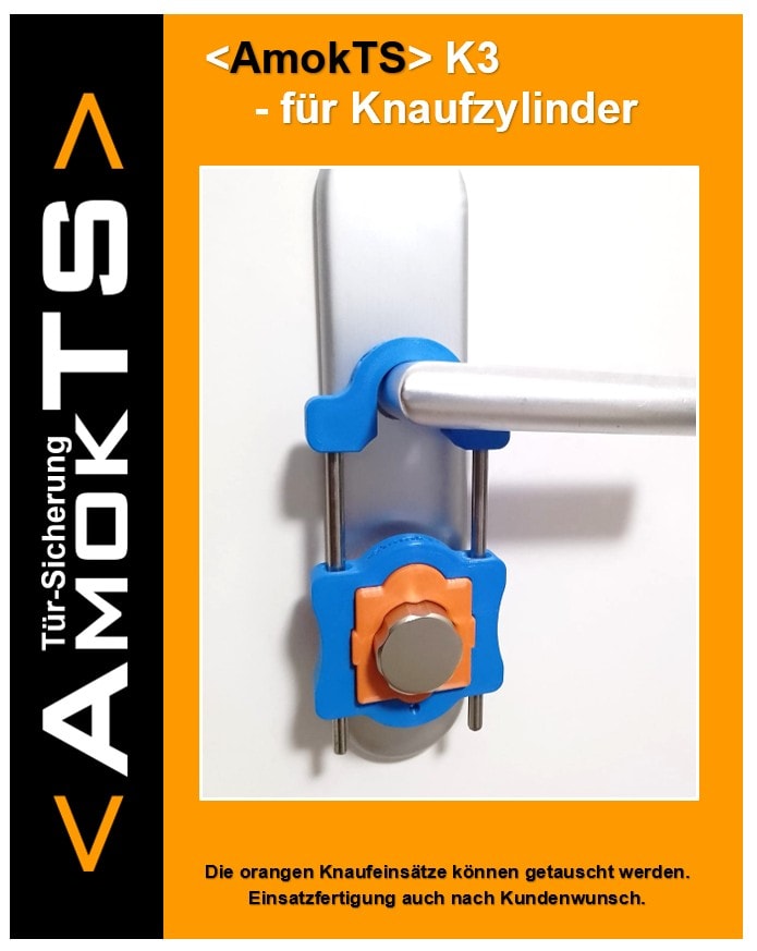 AMOKTS Türsicherungs-Set, Türsicherung K3 + Einsatz K3-DSK4